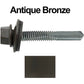 #12 x 1-1/2" Metal to Metal Type #5  Hex Head Drill Point Metal to Metal Roofing Screws. 9/16" EPDM Washer (250 Screws)