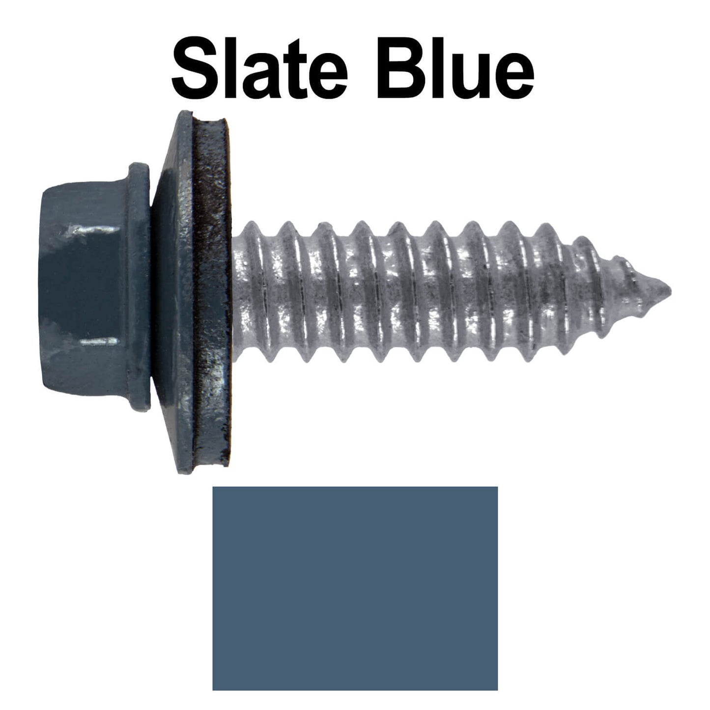 17 x 1" Metal Roofing Screws - Metal Panel to Metal Purlins and Recovery Screws - Hex Washer Head - EPDM washer.