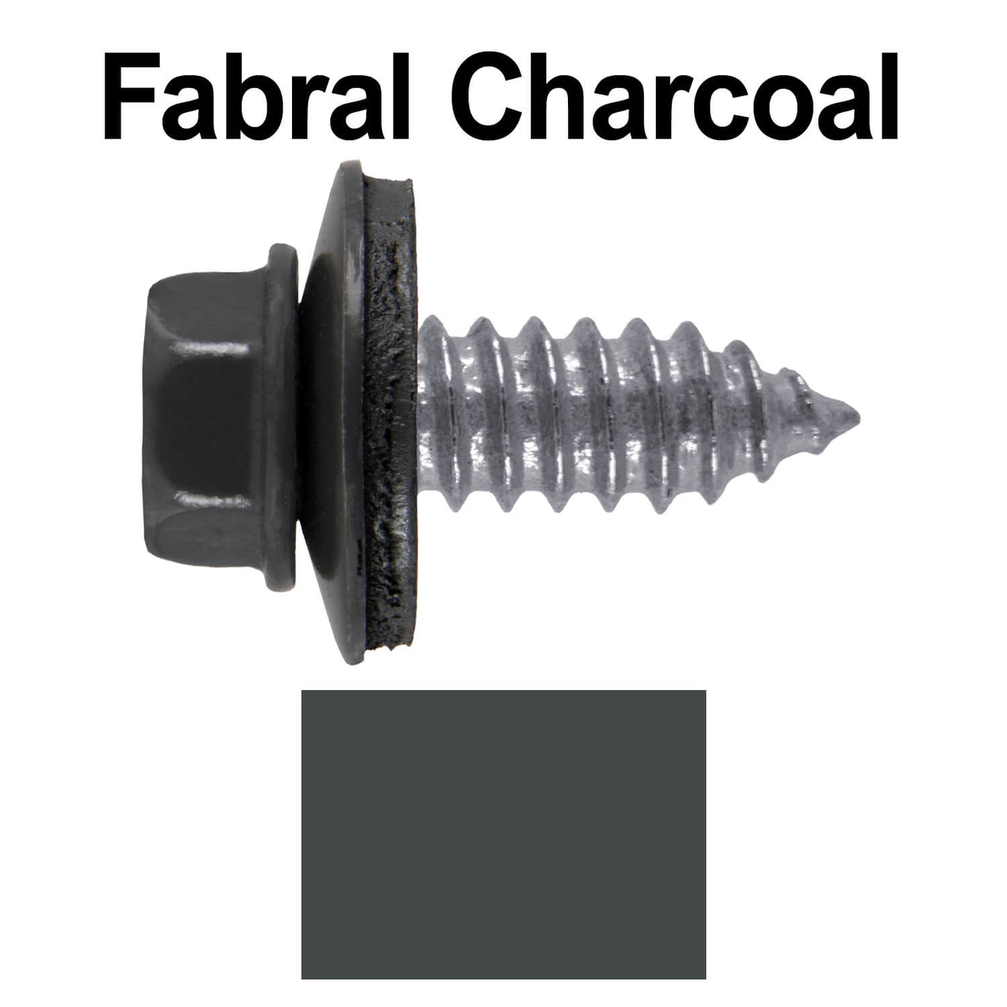 17 x 3/4" Metal Roofing Screws - Metal Panel to Metal Purlins and Recovery Screws - Hex Washer Head - EPDM washer.