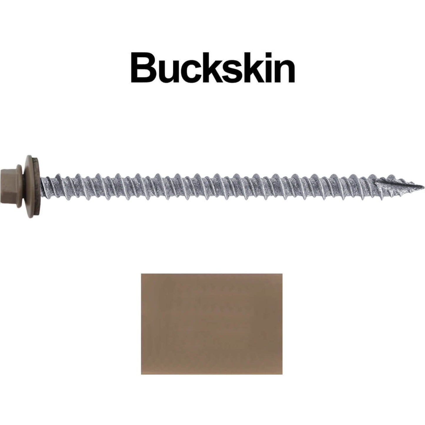 #10 x 3" Metal ROOFING SCREWS - Hex Washer Head - Self starting/self tapping - EPDM washer. Colored head.