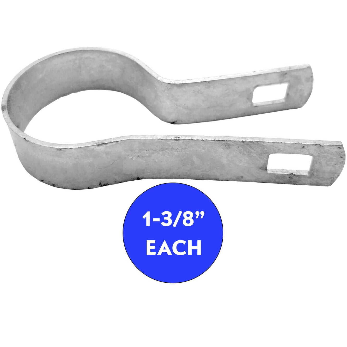 Tension Band for Chain Link Fence - Manufactured from Galvanized Steel to Prevent Rust. Tension Bands Wrap Around the Pipe on the Fence and Attach to a Tension Bar Holding the Chain Link Mesh