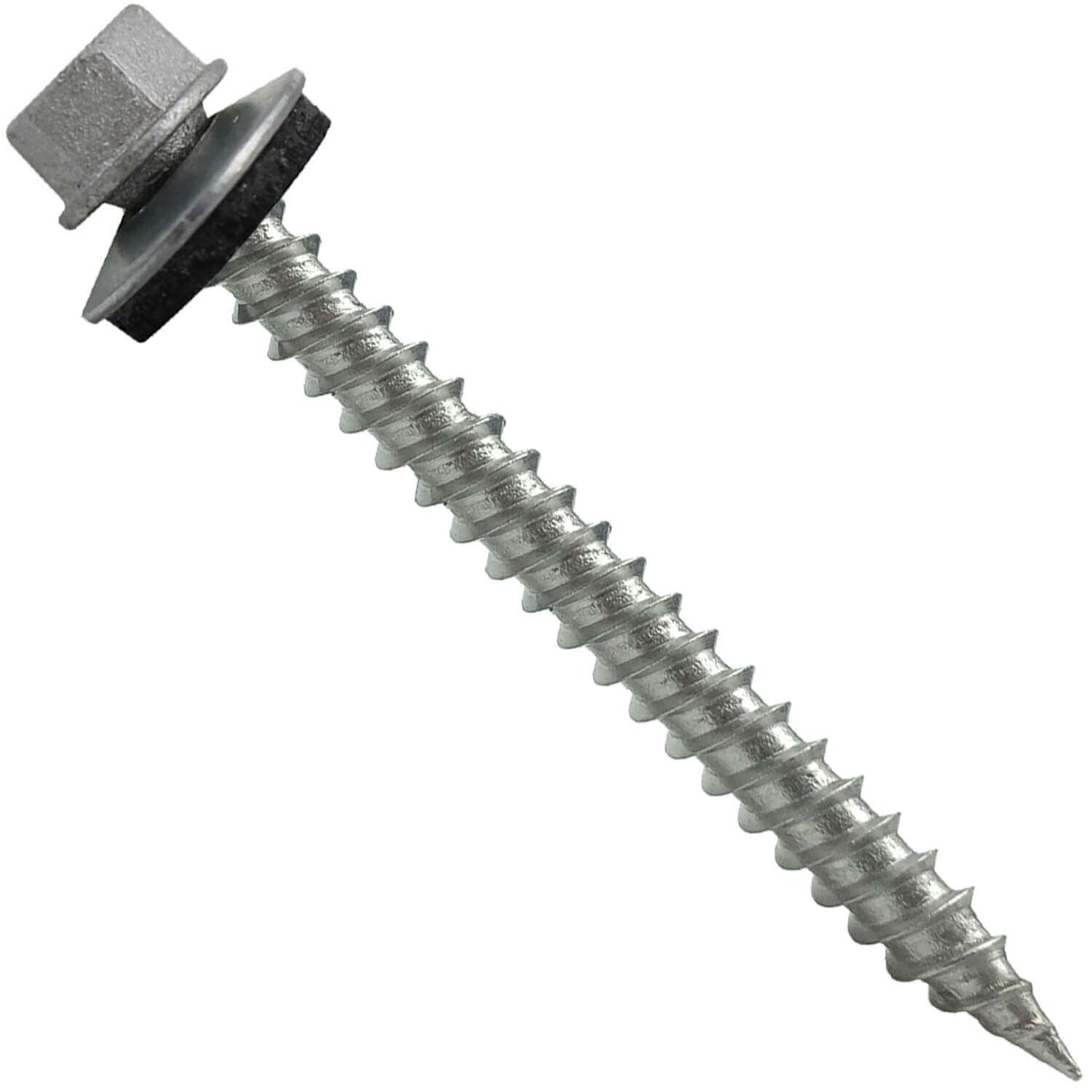 #9 x 2" Stainless Steel Metal Roofing Screws - Hex Washer Head - Self-Piercing (SP) tip metal to wood. EPDM washer. Colored head.