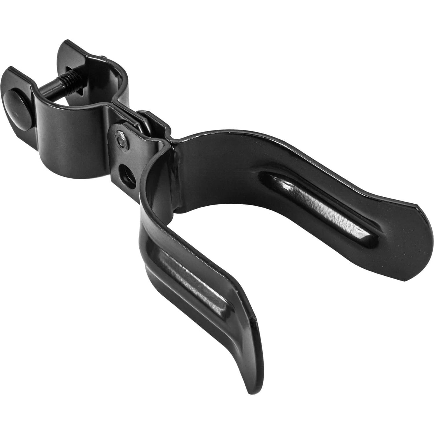 Black Heavy Duty Residential Chain Link Fork Latch - Powder Coated to Resist Rust and Corrosion.
