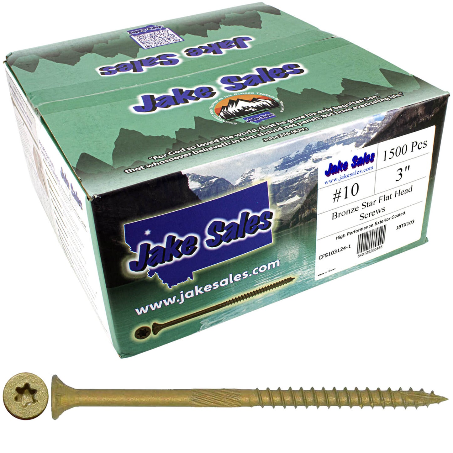 #10 Bronze Exterior Coated Wood Screw Torx/Star Drive Head - Multipurpose Exterior Coated Torx/Star Drive Wood Screws