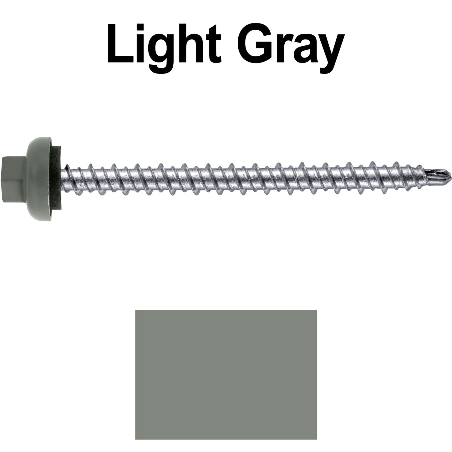 10 X 2-1/2" Zinc Aluminum Cap MINI-DRILLER Roofing Screws HI-LO THREAD Zinc Plated Carbon Steel Shank - EPDM Washer - Colored head