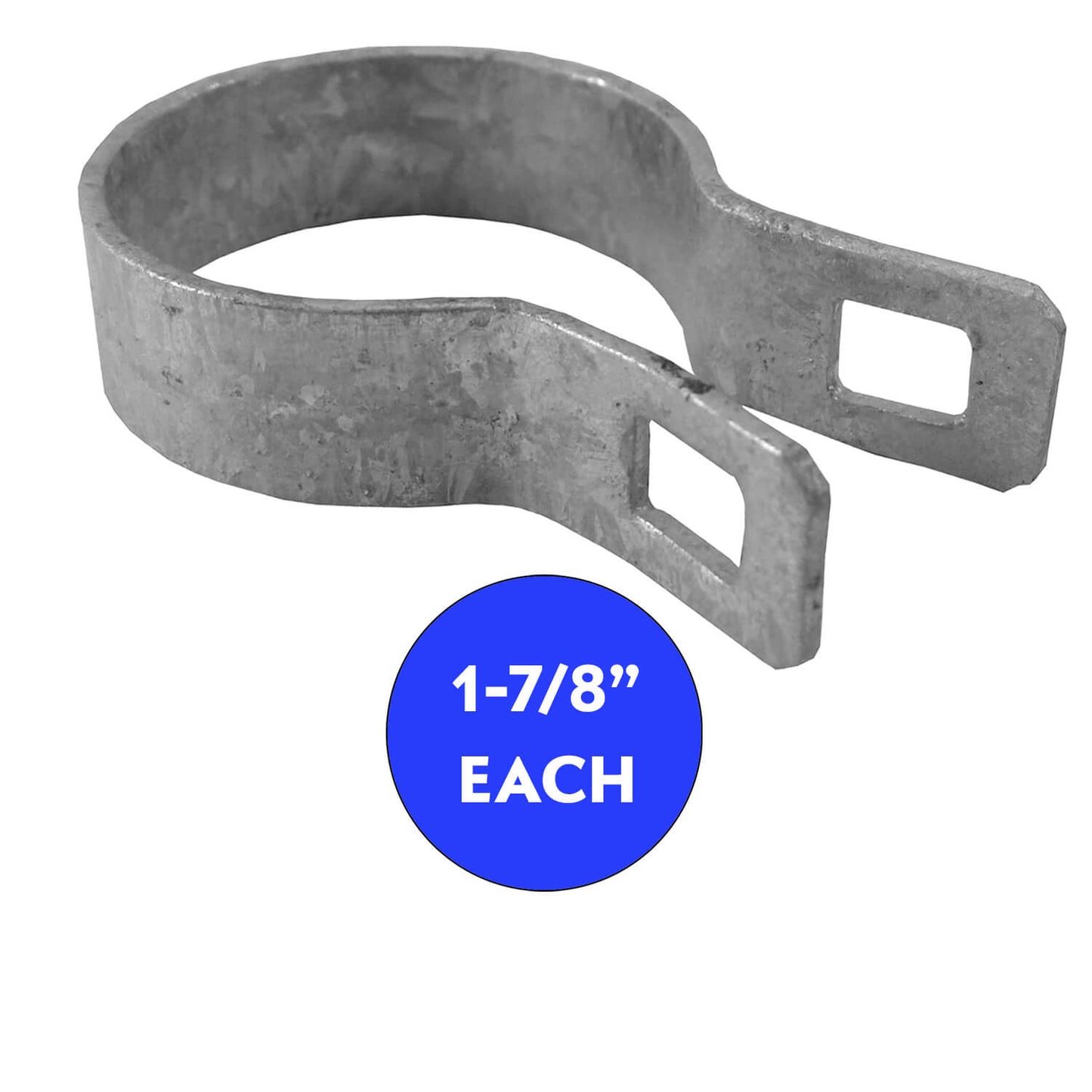 Brace Band for Chain Link Fence - Galvanized Chain Link Brace Band. Attach Rail Ends to terminal post, corner fence post, end fence post, gate fence post or gate frame