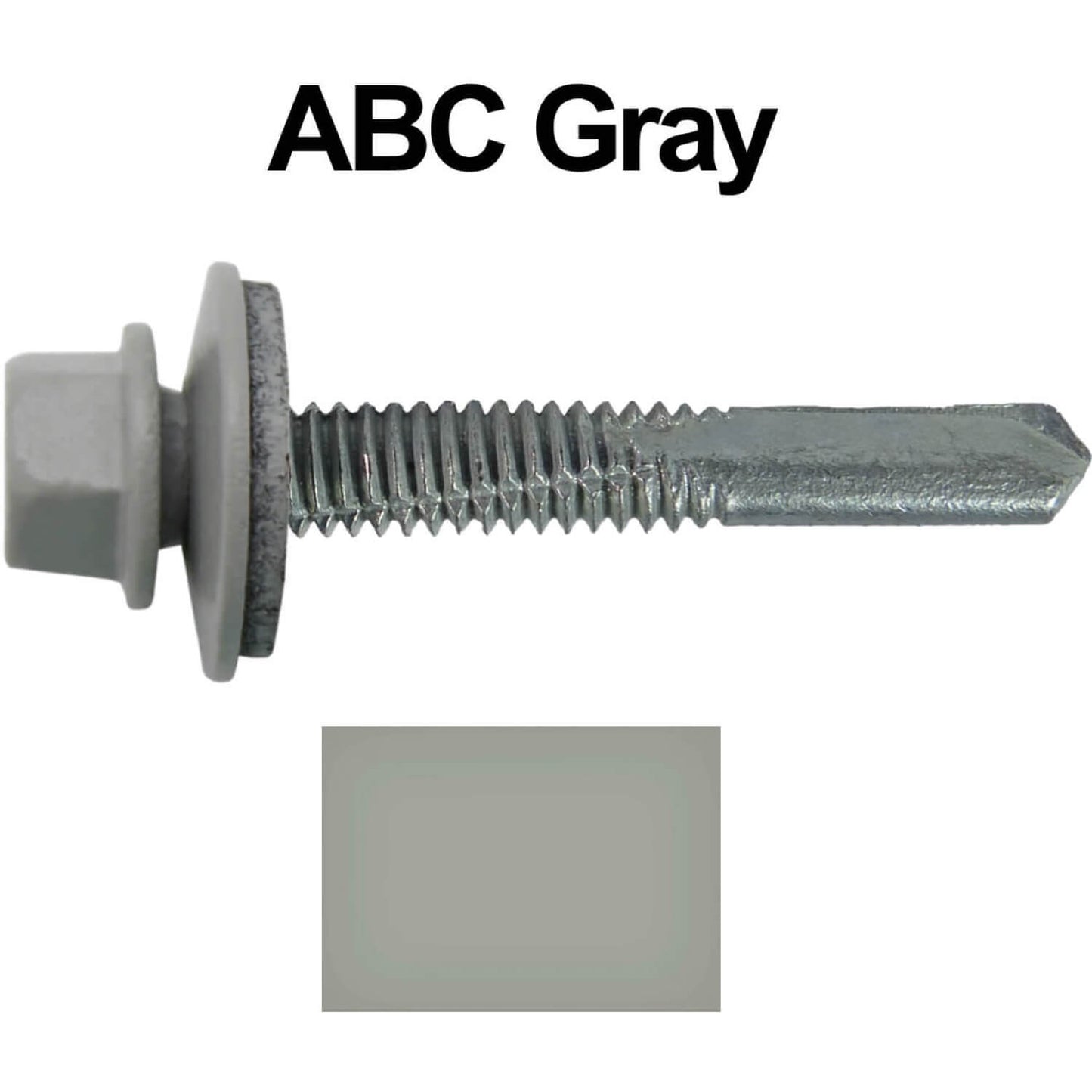 #12 x 1-1/2" Metal to Metal Type #5 Roofing Screws - Hex Head Drill Point. 9/16" EPDM Washer. Colored Head.