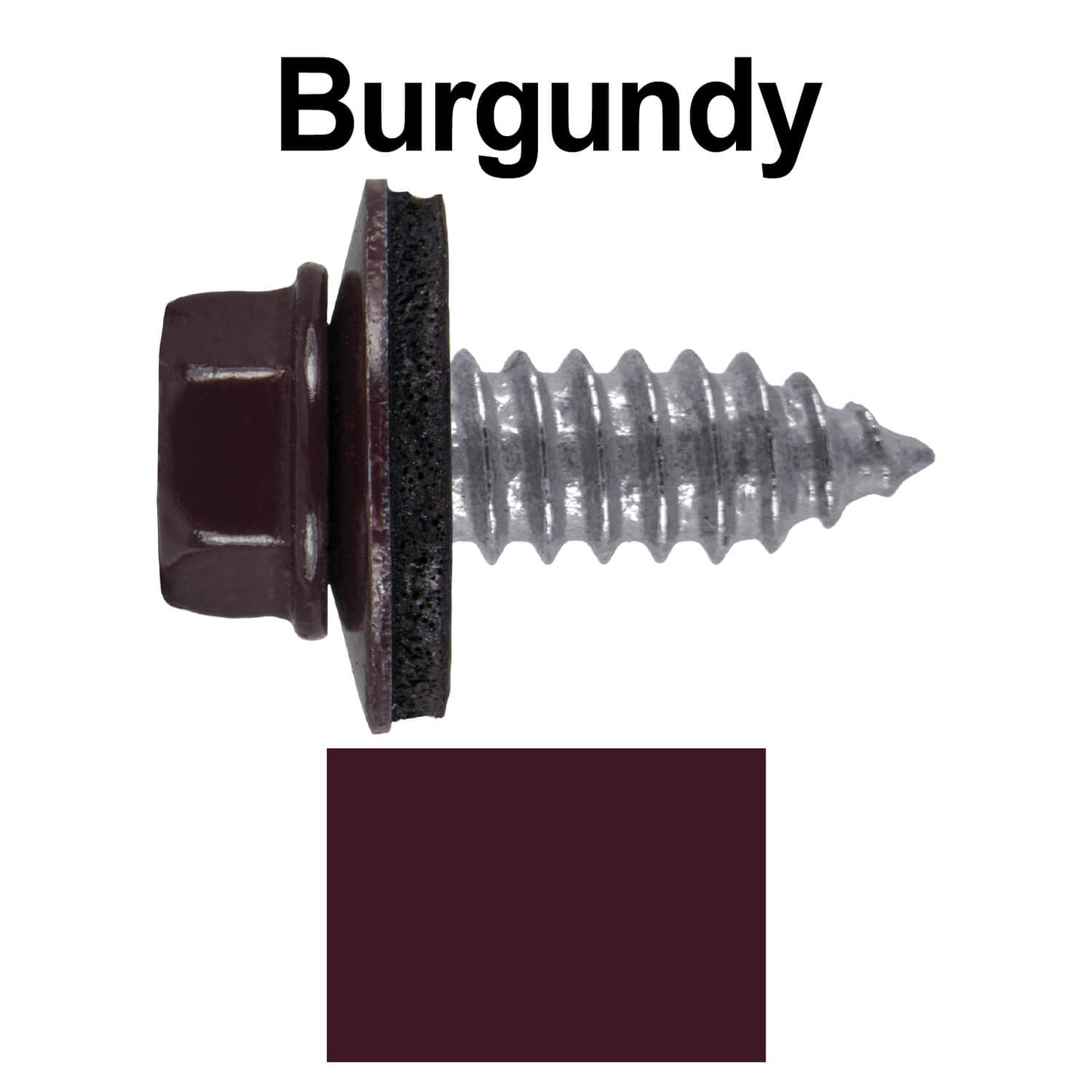 17 x 3/4" Metal Roofing Screws - Metal Panel to Metal Purlins and Recovery Screws - Hex Washer Head - EPDM washer.