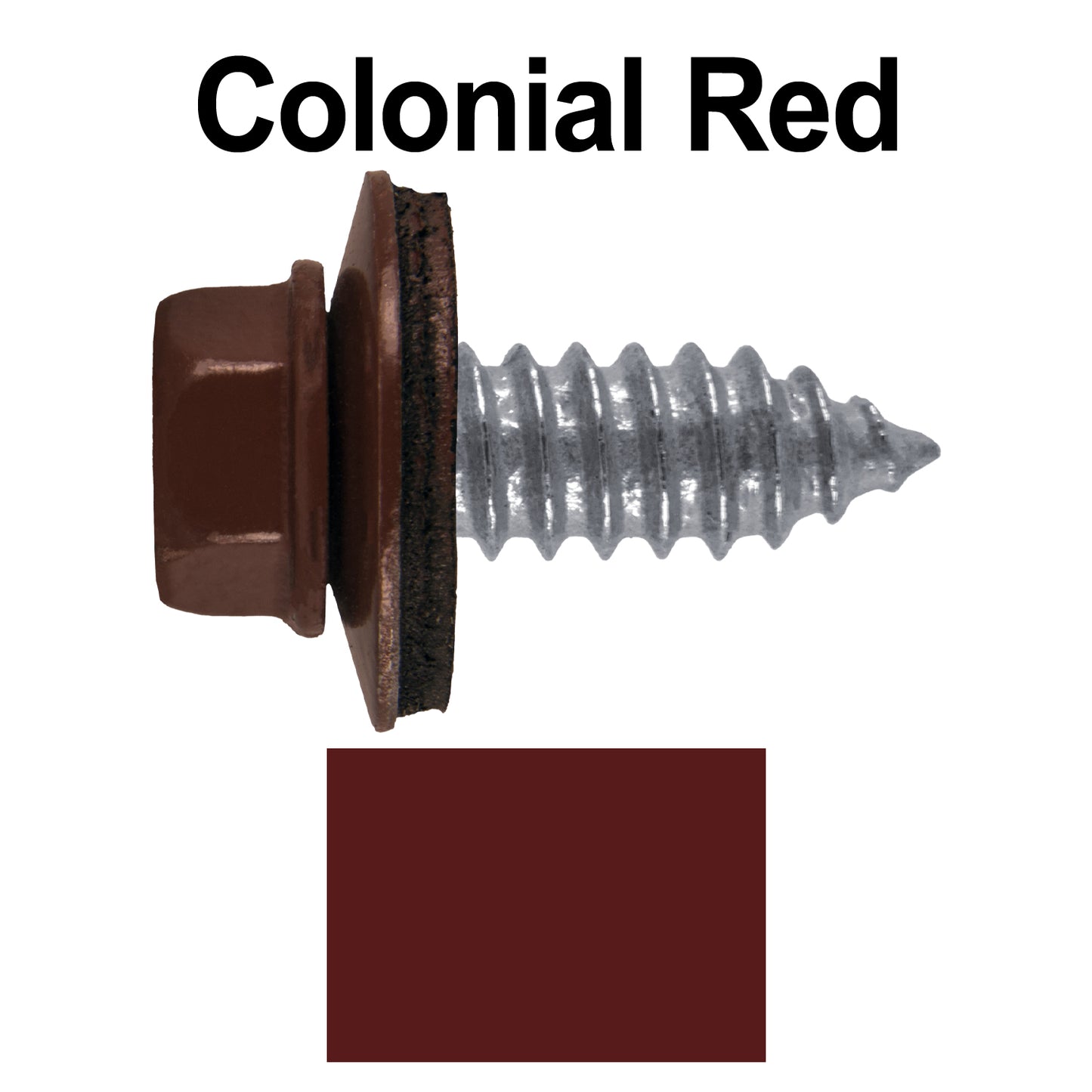 17 x 3/4" Metal Roofing Screws - Metal Panel to Metal Purlins and Recovery Screws - Hex Washer Head - EPDM washer.