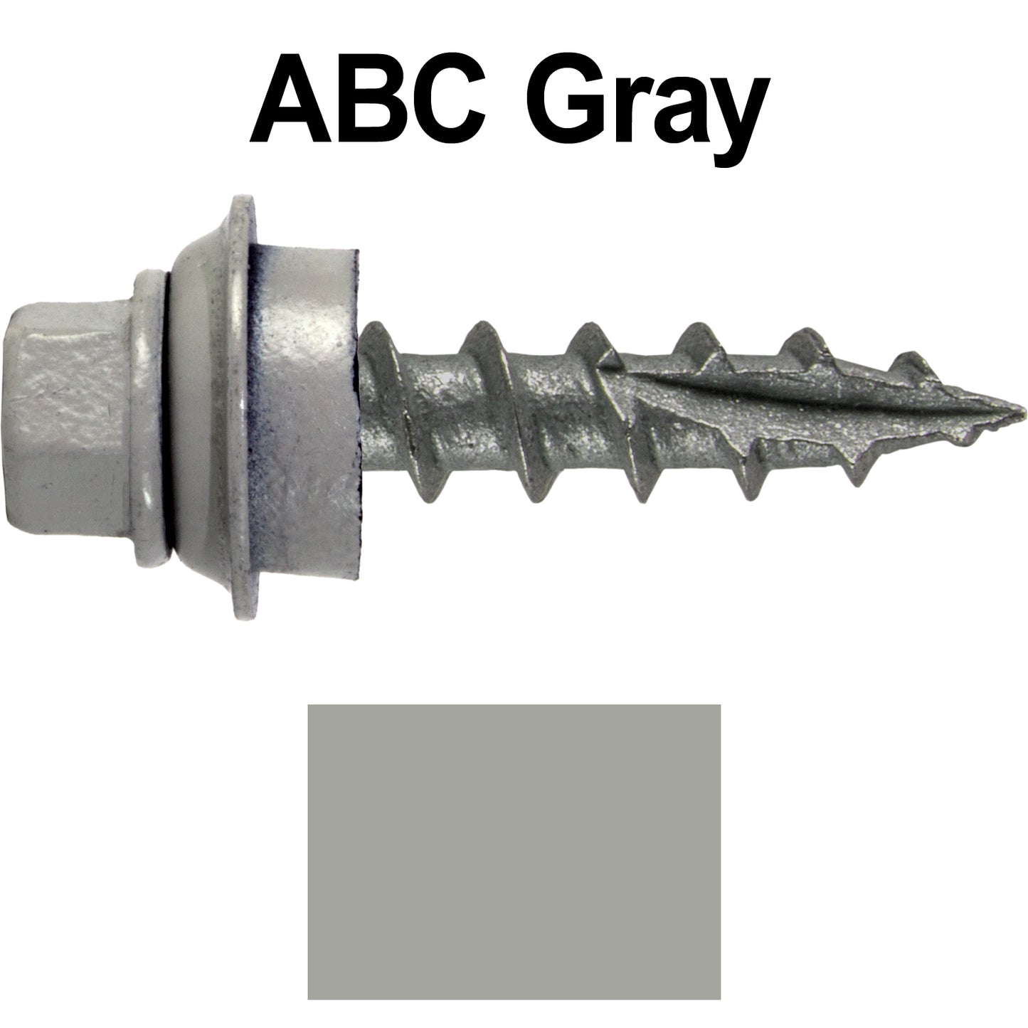 12 X 1" Metal Roofing Screws For OSB and Plywood - Galvanized Metal to Wood Type 17 Tip - 1/4" Hex Head - Assembled EPDM Washer