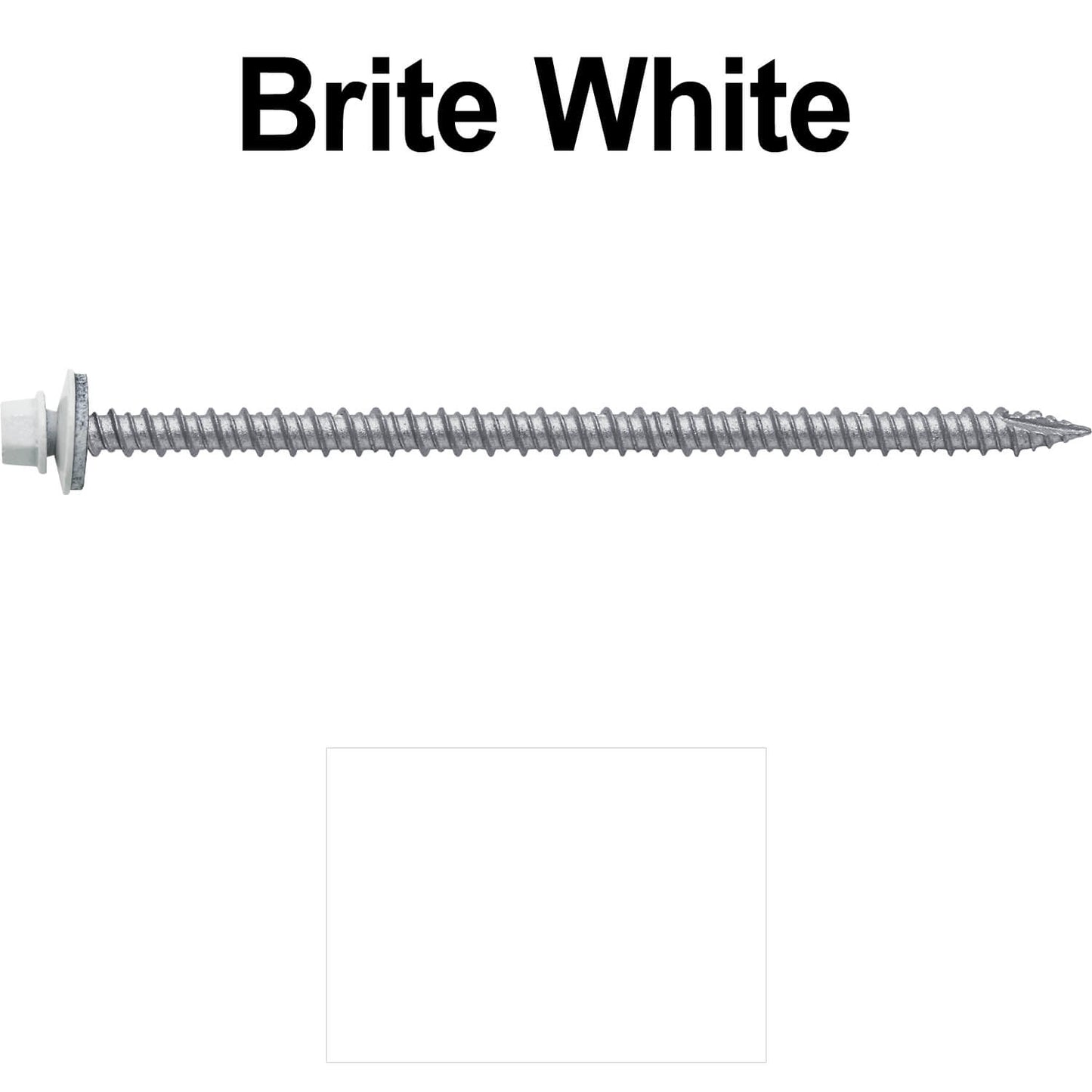 #10 x 4" Metal ROOFING SCREWS - Hex Washer Head - Self starting/self tapping - EPDM washer. Colored head.