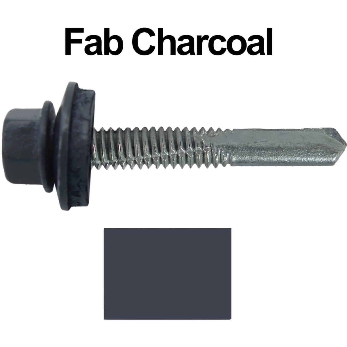 #12 x 1-1/2" Metal to Metal Type #5 Roofing Screws - Hex Head Drill Point. 9/16" EPDM Washer. Colored Head.