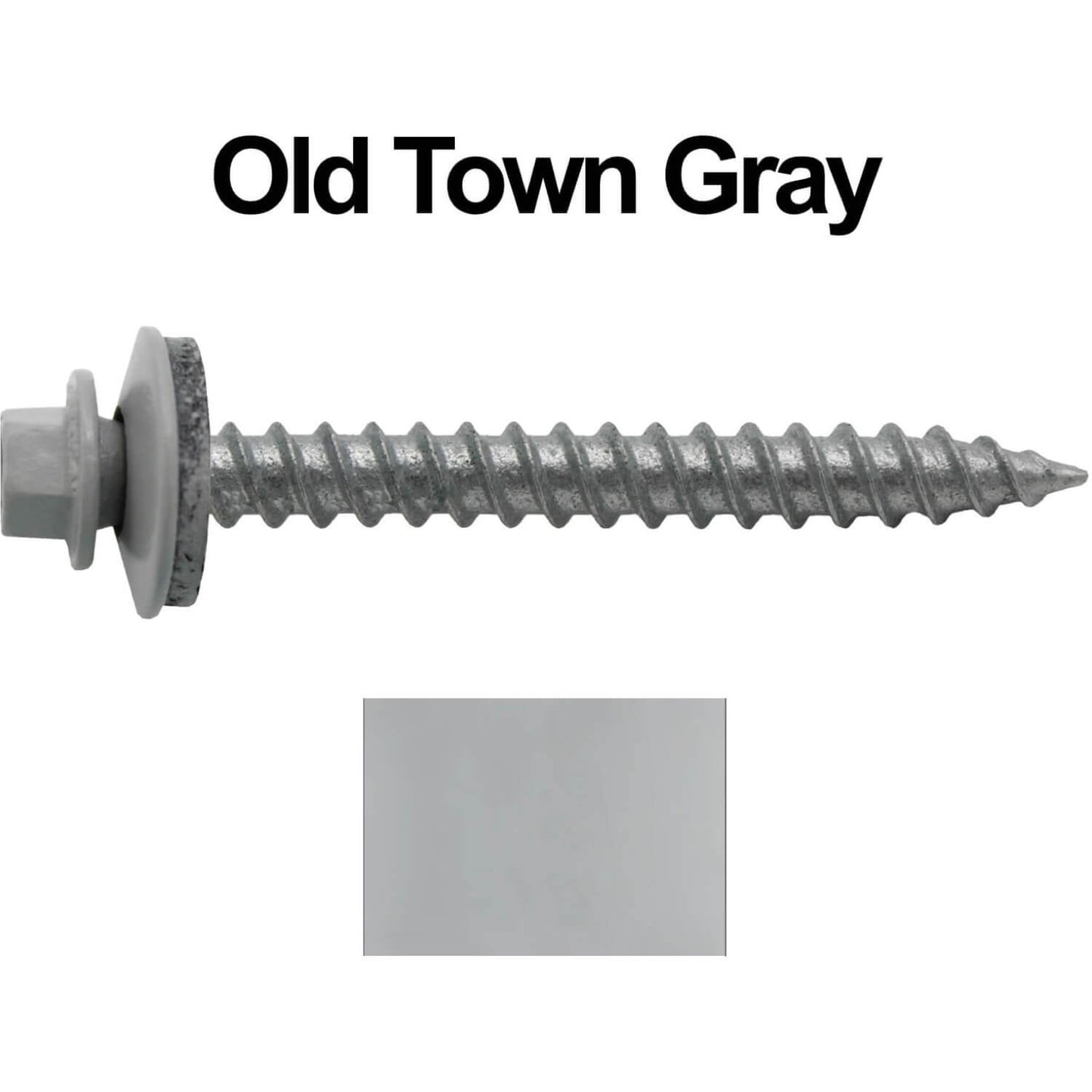 #12 x 2" RE-GRIP METAL ROOFING SCREWS - Hex Washer Head - Self starting/self tapping - EPDM washer. Colored head.