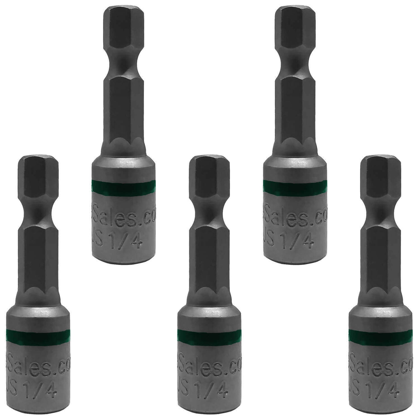 Magnetic Hex Head Driver Bits w/Quick Change Shank - Used for Installing Screws, Nuts, Bolts, etc. - Commonly Used for Metal Roofing Screws