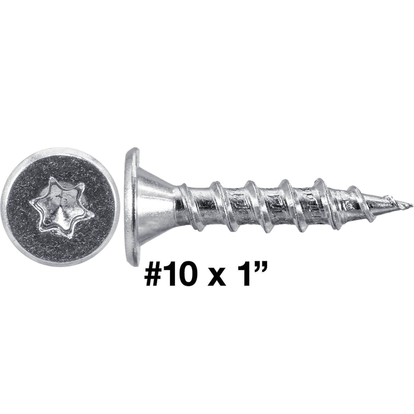#10 Low Profile Pancake Head Roofing Screws - Wood to Metal - For Standing Seam Roofs - Zinc Plated