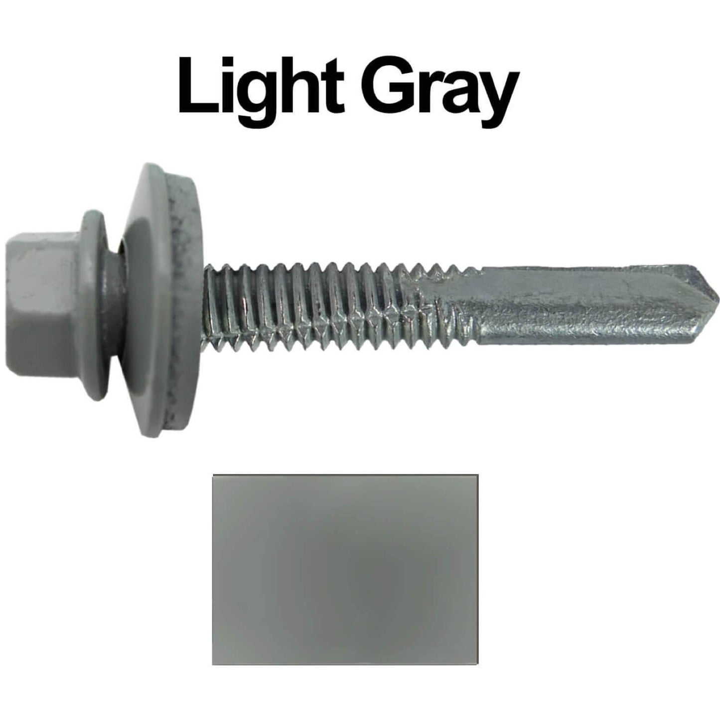#12 x 1-1/2" Metal to Metal Type #5 Roofing Screws - Hex Head Drill Point. 9/16" EPDM Washer. Colored Head.