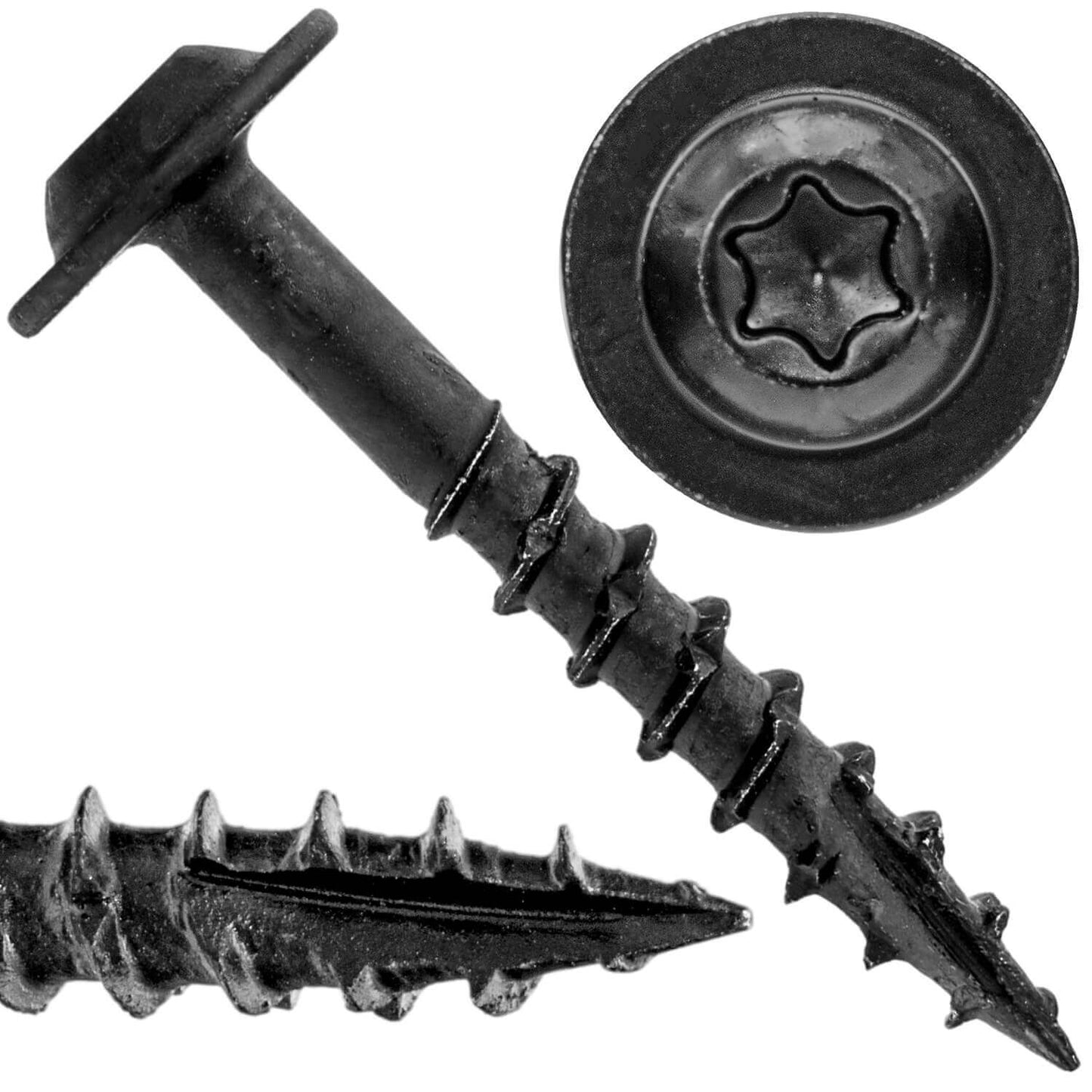 #8 Round Washer Head Truss Head Screw. Torx/Star Drive Head Wood Screws. Multipurpose Cabinet, Furniture, Siding and Trim and General Construction