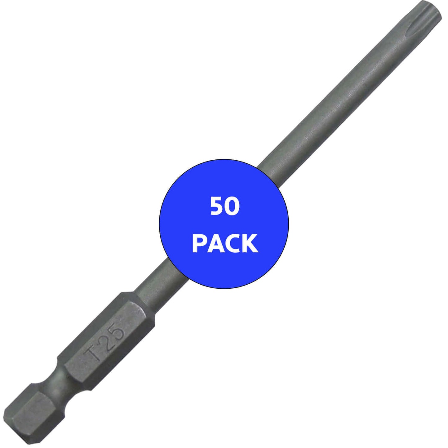 T25 (T-25) Torx/Star Driver Bit - Color Coded Torx/Star Drive Quick Change Shank Bit for Screws and Fasteners Requiring T25 (T-25) Size Bits