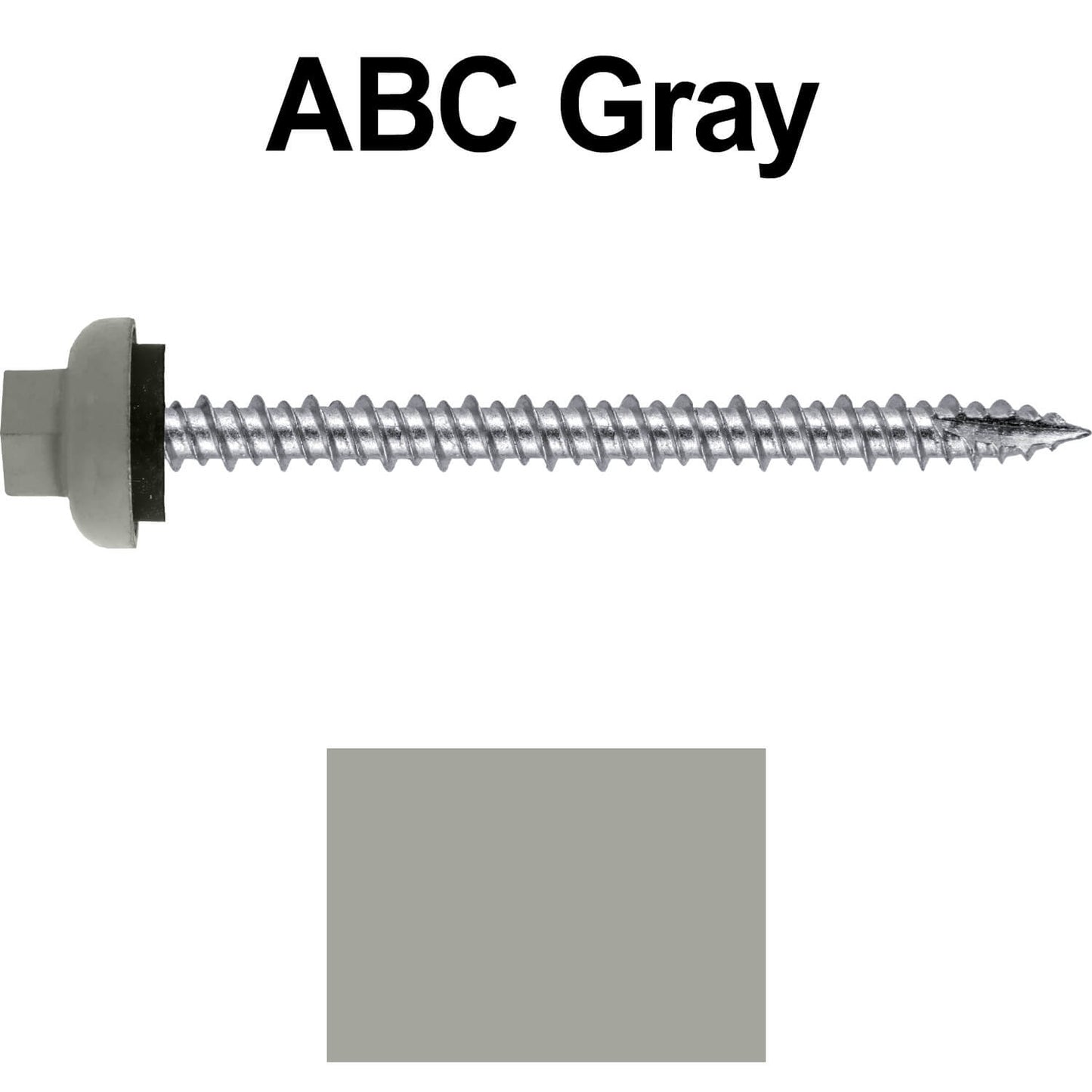 10 X 2-1/2" HI-LO Zinc Aluminum Cap Metal Roofing Screws - Hex Washer Head - Self starting/self tapping - EPDM washer. Colored head.