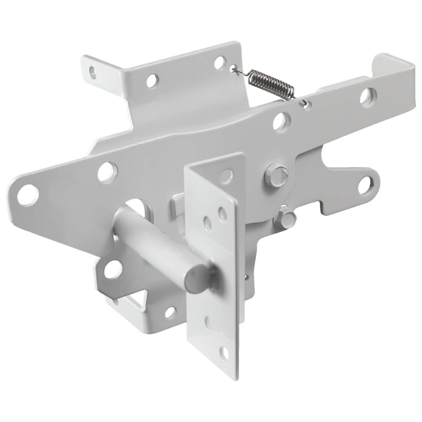 Vinyl Gate Latch for Vinyl, Wood, PVC etc Fencing. Fence Gate Latch w/Mounting Hardware - Gate Latches have a 90 Degree Bracket Resulting in a Positive Latch to Gate Connection