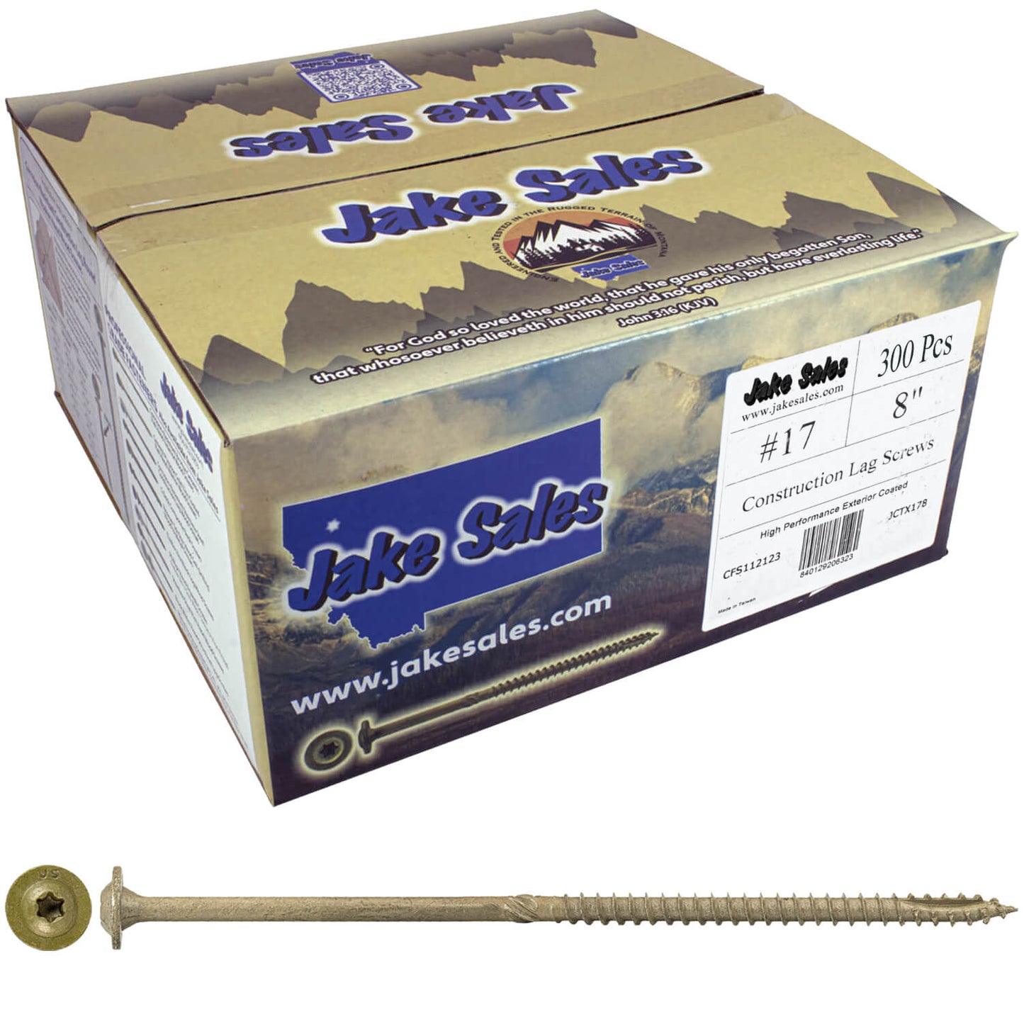 #17 Construction Lag Screw Exterior Coated Torx/Star Drive Heavy Duty Structural Lag - Modified Truss Washer Head