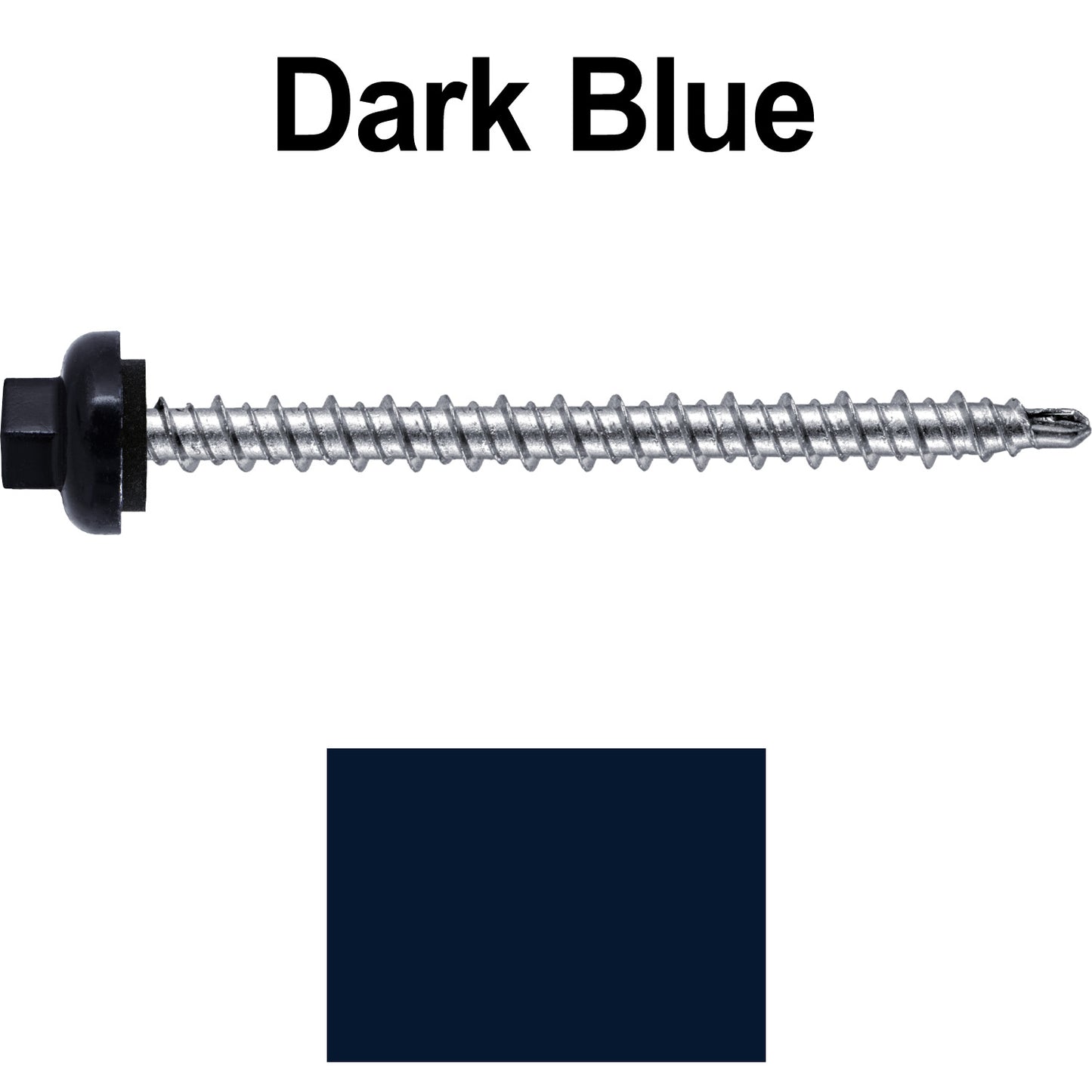 10 X 2-1/2" Zinc Aluminum Cap MINI-DRILLER Roofing Screws HI-LO THREAD Zinc Plated Carbon Steel Shank - EPDM Washer - Colored head