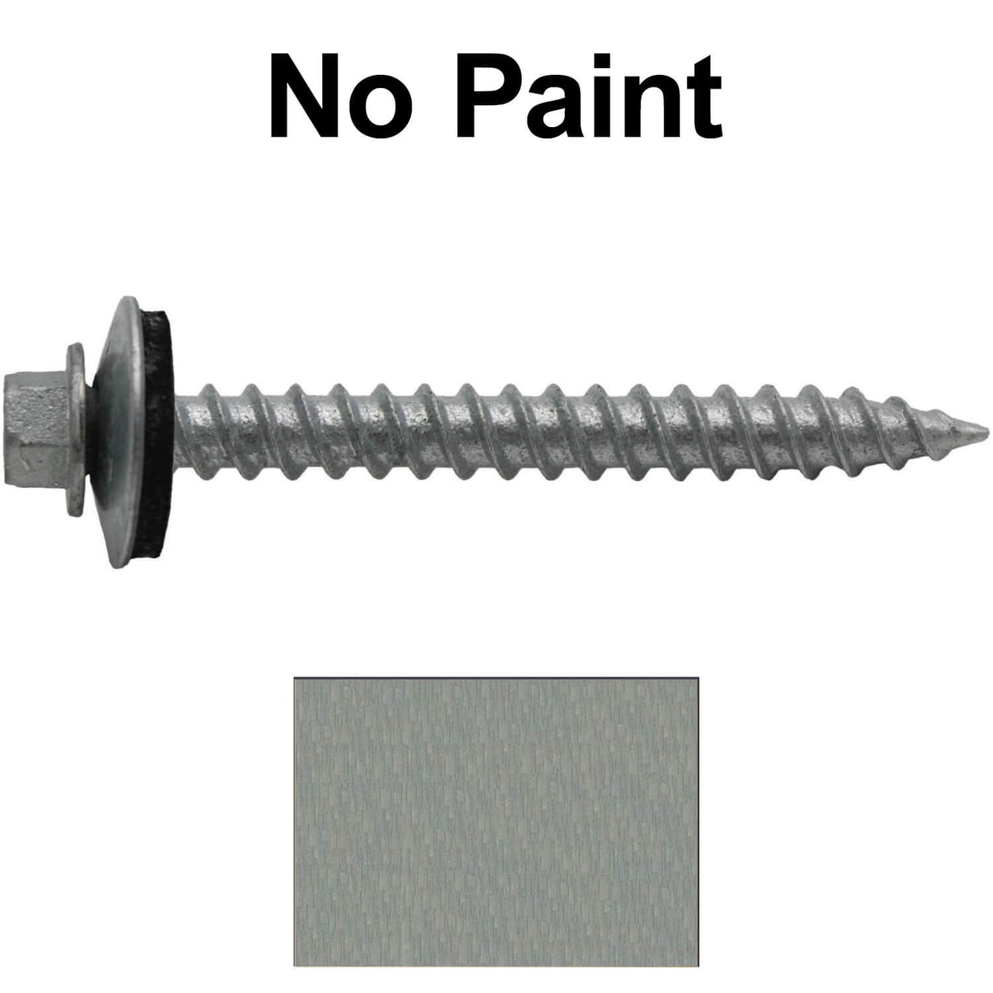 #12 x 2" RE-GRIP METAL ROOFING SCREWS - Hex Washer Head - Self starting/self tapping - EPDM washer. Colored head.