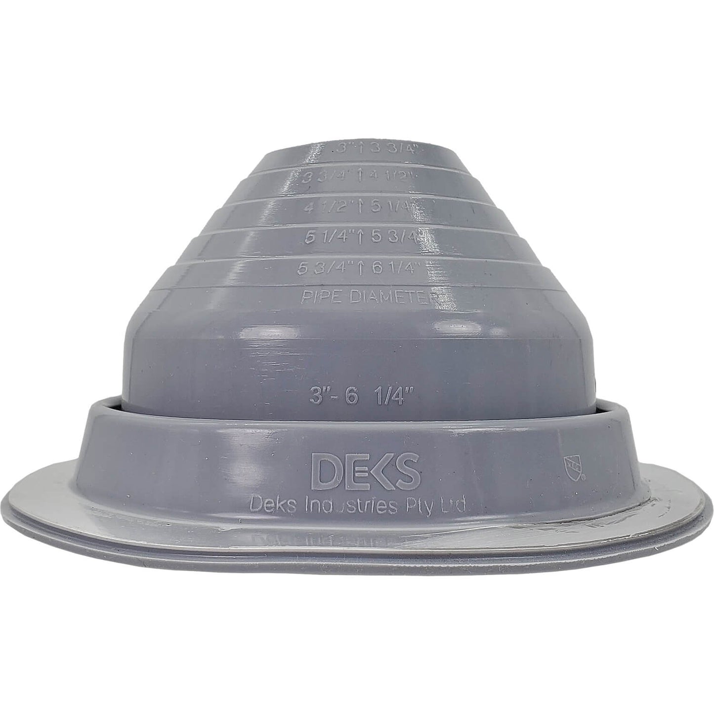 Dektite GRAY Round HIGH TEMPERATURE Silicone Flexible Pipe Flashing Dektite: Metal Roof Jack Pipe Boot - Metal Roofing Pipe Flashing