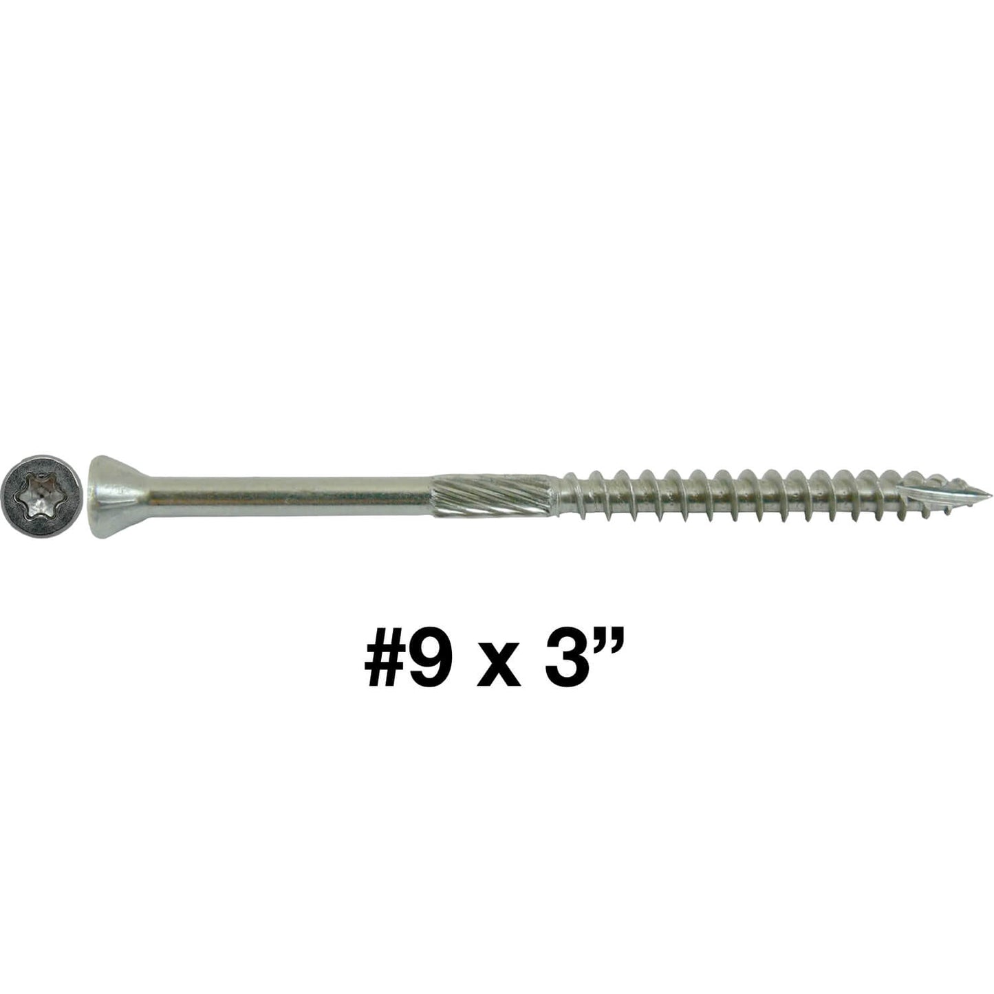 #9 Silver Star Stainless Steel TRIM HEAD Screw Torx/Star Head - Stainless Steel TRIM HEAD Wood Screws