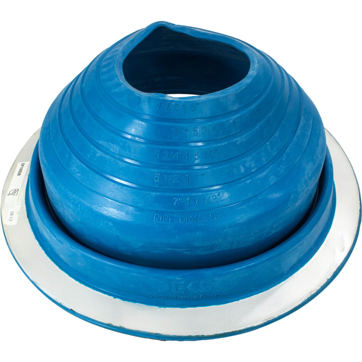 Dektite Round EPDM Pipe Flashings in Multiple Colors and Three Different Sizes. Continuous Service Temperature Ranges of -58F to 239F (EPDM)
