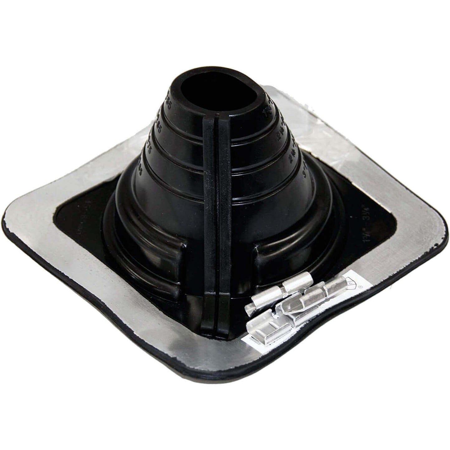 BLACK SQUARE BASE COMBO PIPE FLASHING BOOT: EPDM Square Base Flexible Pipe Flashing