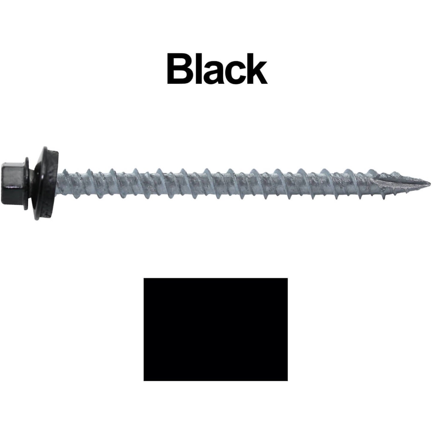 #10 x 2-1/2" Metal ROOFING SCREWS - Hex Washer Head - Self starting/self tapping - EPDM washer. Colored head.