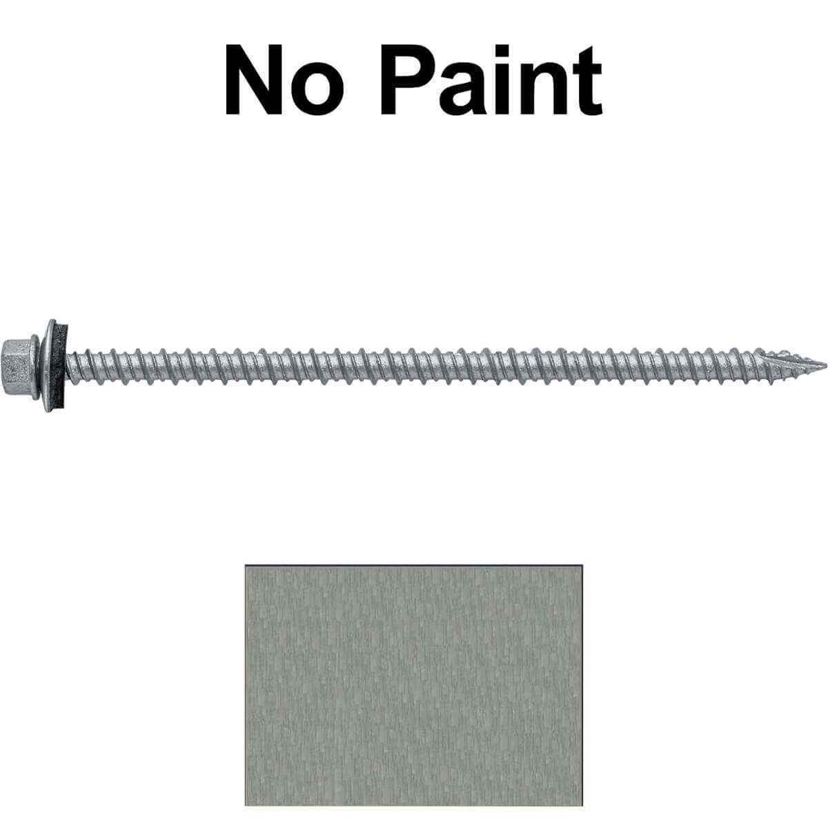 #10 x 4" Metal ROOFING SCREWS - Hex Washer Head - Self starting/self tapping - EPDM washer. Colored head.