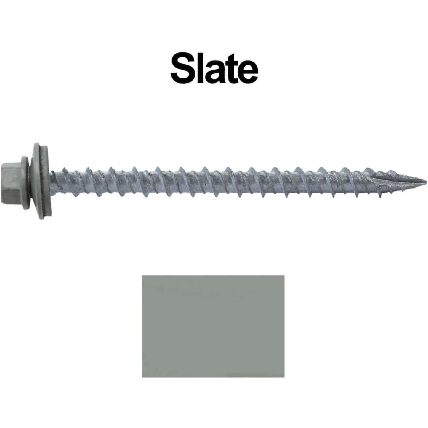 #10 x 2-1/2" Metal ROOFING SCREWS - Hex Washer Head - Self starting/self tapping - EPDM washer. Colored head.