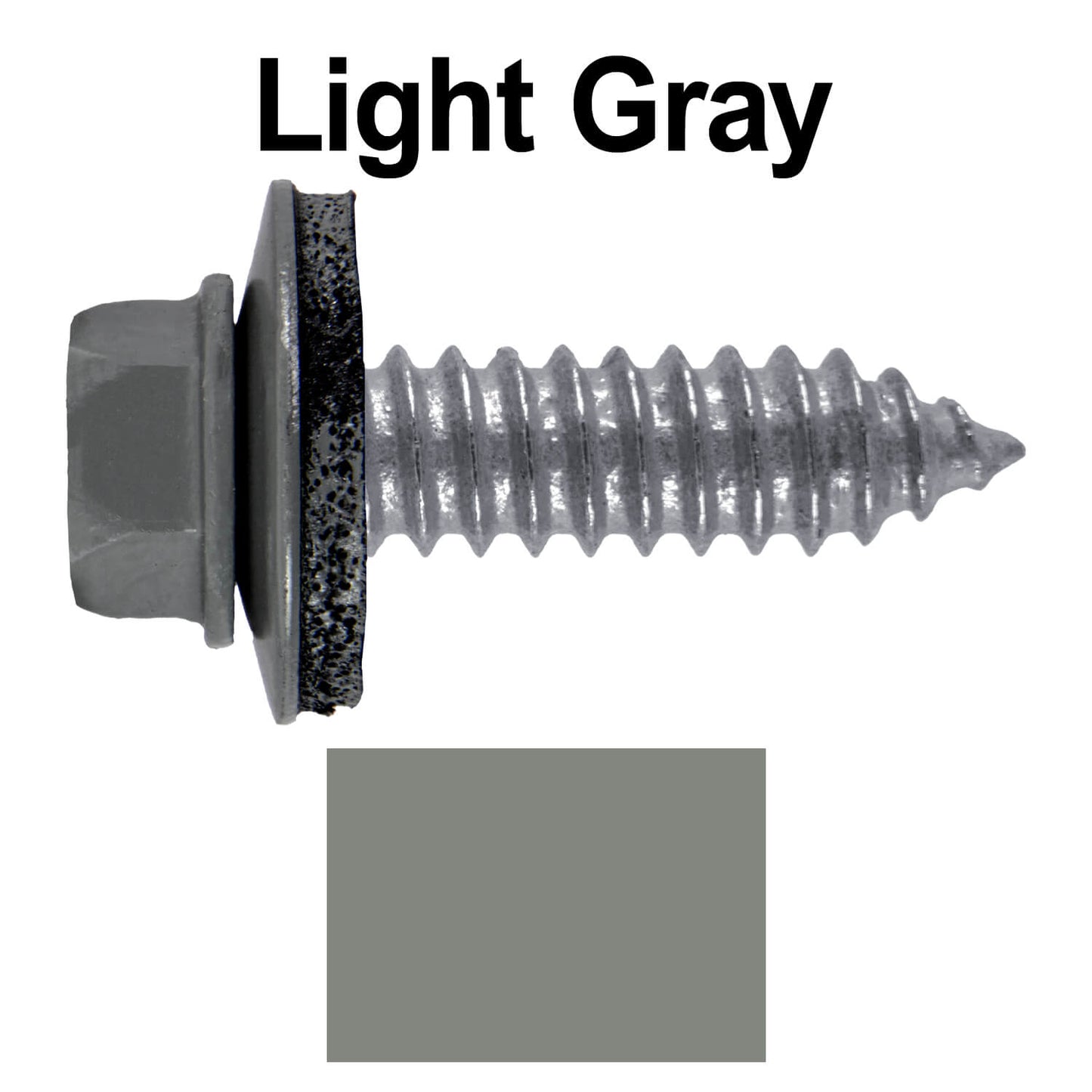 17 x 1" Metal Roofing Screws - Metal Panel to Metal Purlins and Recovery Screws - Hex Washer Head - EPDM washer.
