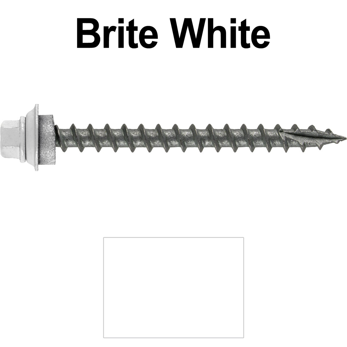 12 X 2-1/2" Metal Roofing Screws For OSB and Plywood - Galvanized Metal to Wood Type 17 Tip - 1/4" Hex Head - Assembled EPDM Washer