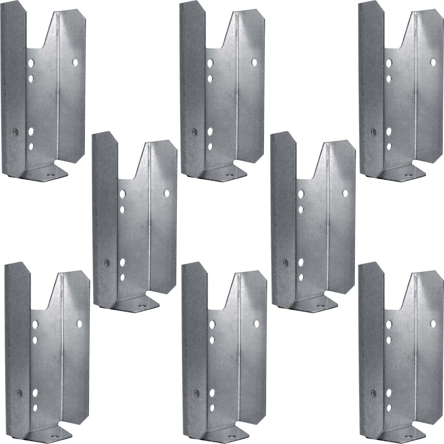 Wood Fence Rail Bracket For 2x4 Dimensional Lumber. Galvanized Steel to Resist Rusting
