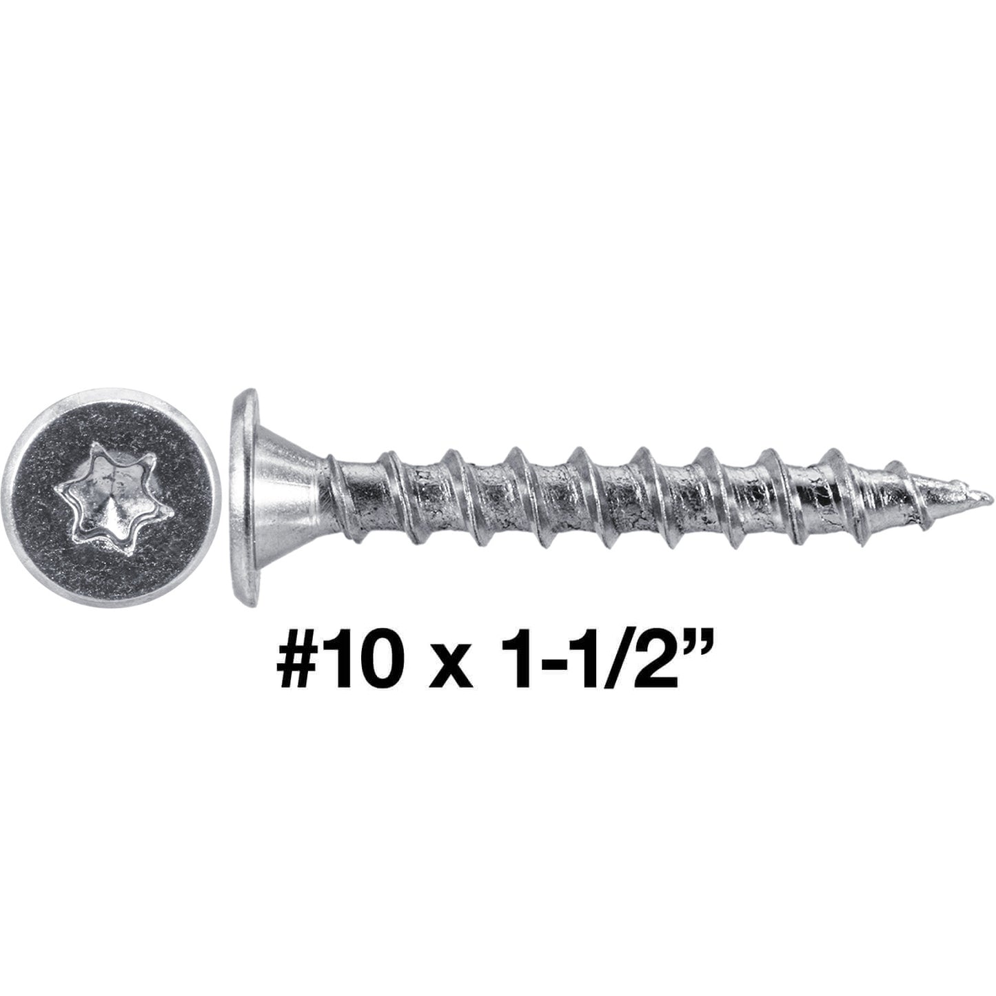 #10 Low Profile Pancake Head Roofing Screws - Wood to Metal - For Standing Seam Roofs - Zinc Plated