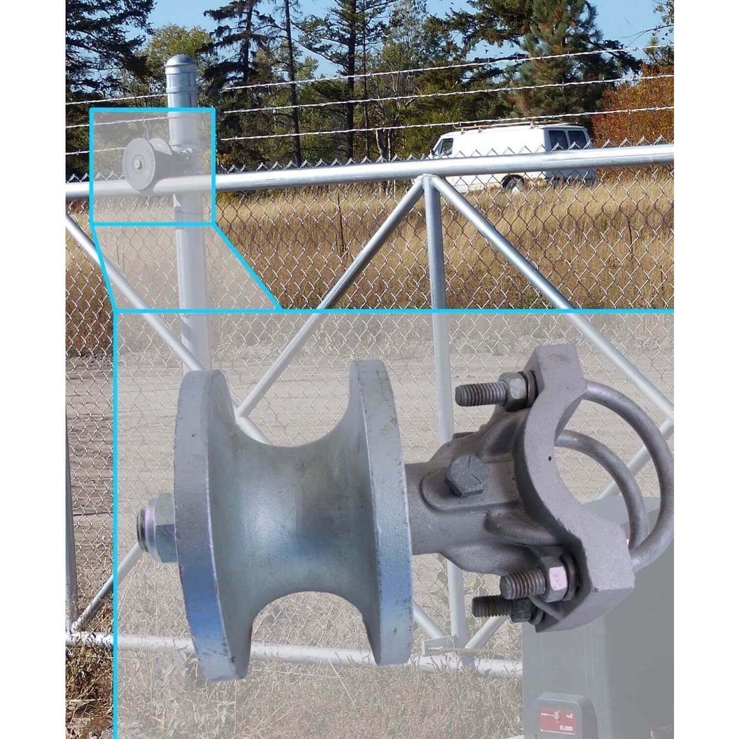 Cantilevered Gate Rollers, Cantilevered Rollers, Rolling Cantilever, Slide Gate Roller Hardware. Various Sizes From Mini 2-3/8" to 6-5/8"