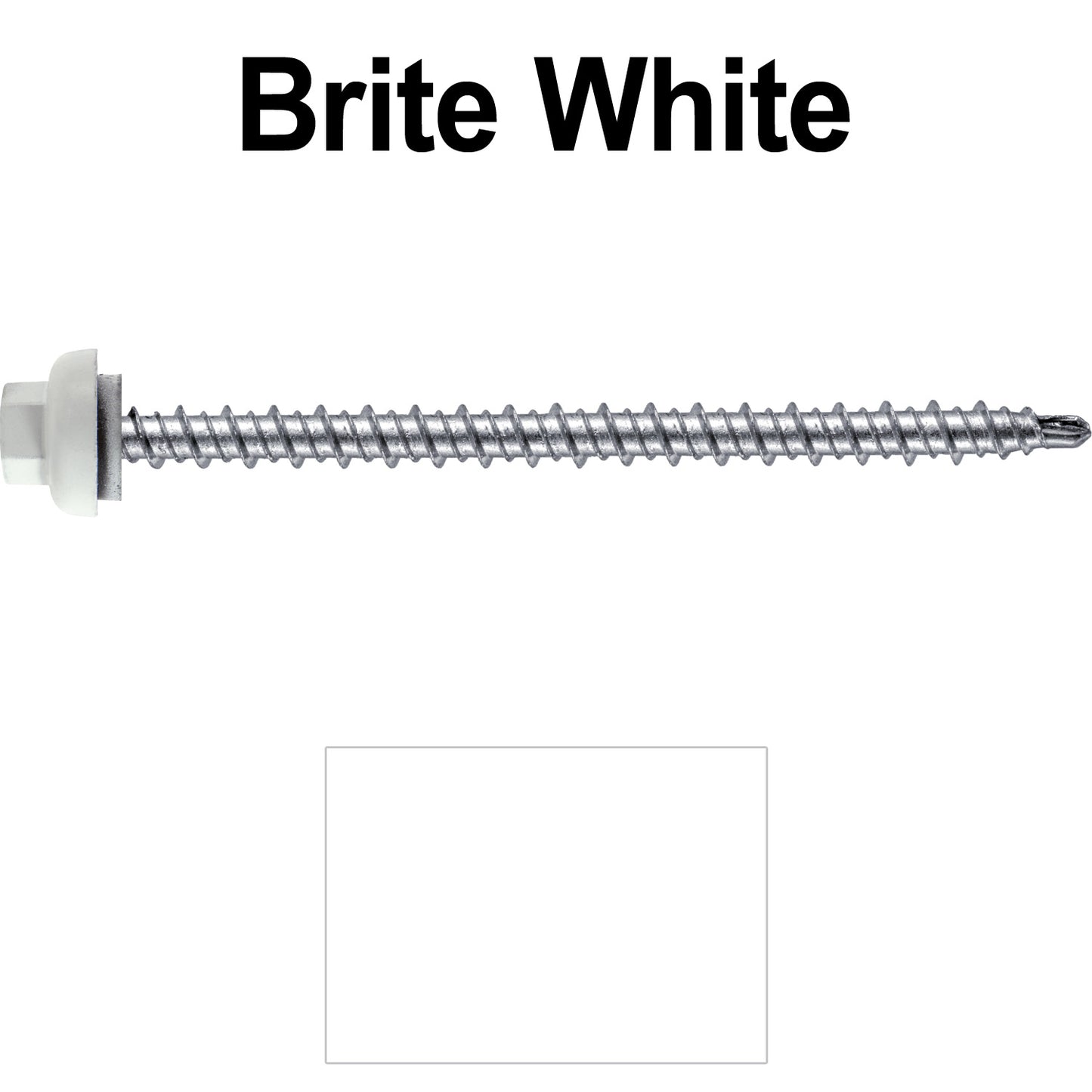 10 X 3" Zinc Aluminum Cap MINI-DRILLER Roofing Screws HI-LO THREAD Zinc Plated Carbon Steel Shank - EPDM Washer - Colored head