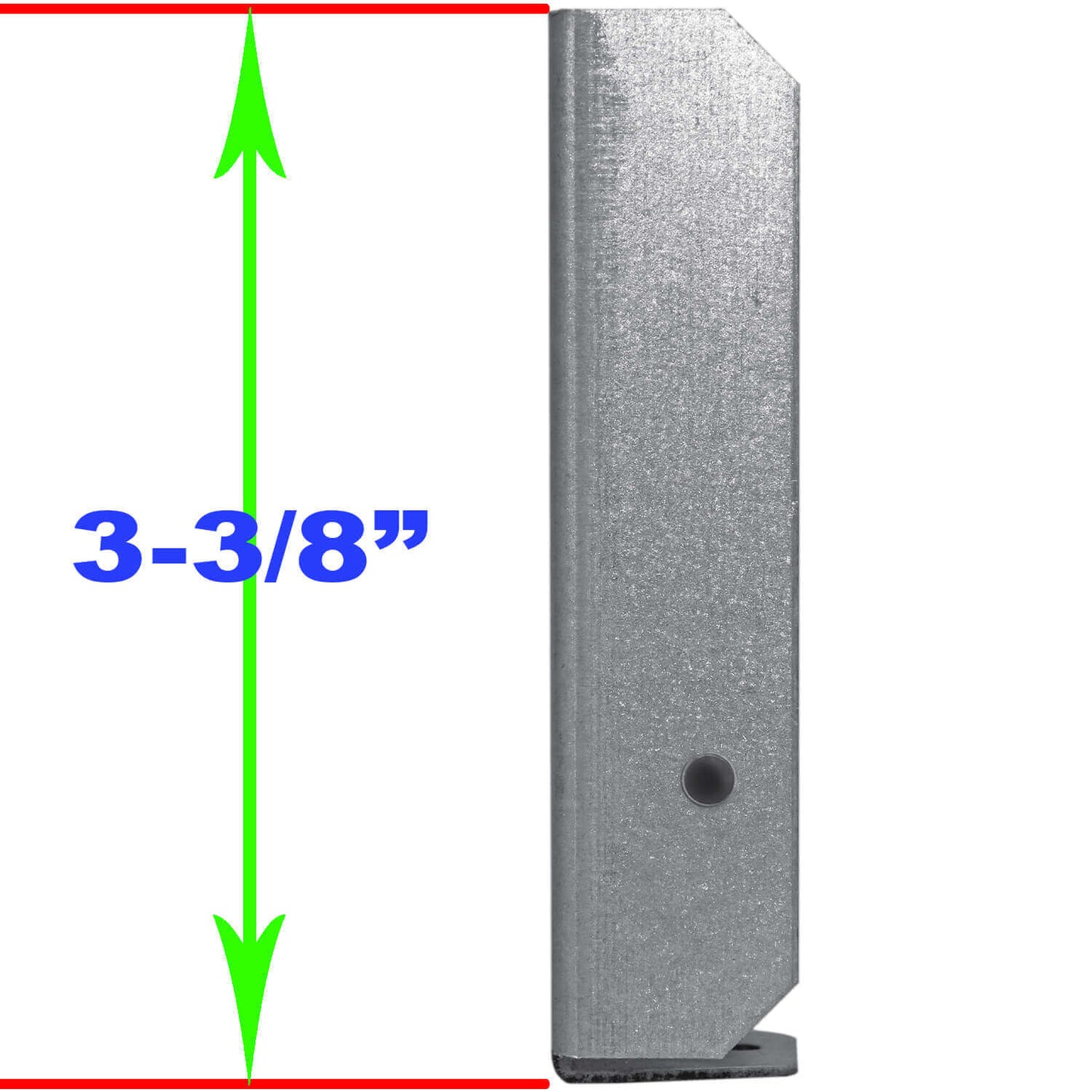 Wood Fence Rail Bracket For 2x4 Dimensional Lumber. Galvanized Steel to Resist Rusting