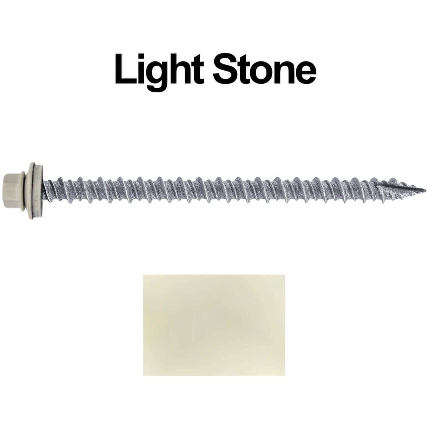 #10 x 3" Metal ROOFING SCREWS - Hex Washer Head - Self starting/self tapping - EPDM washer. Colored head.
