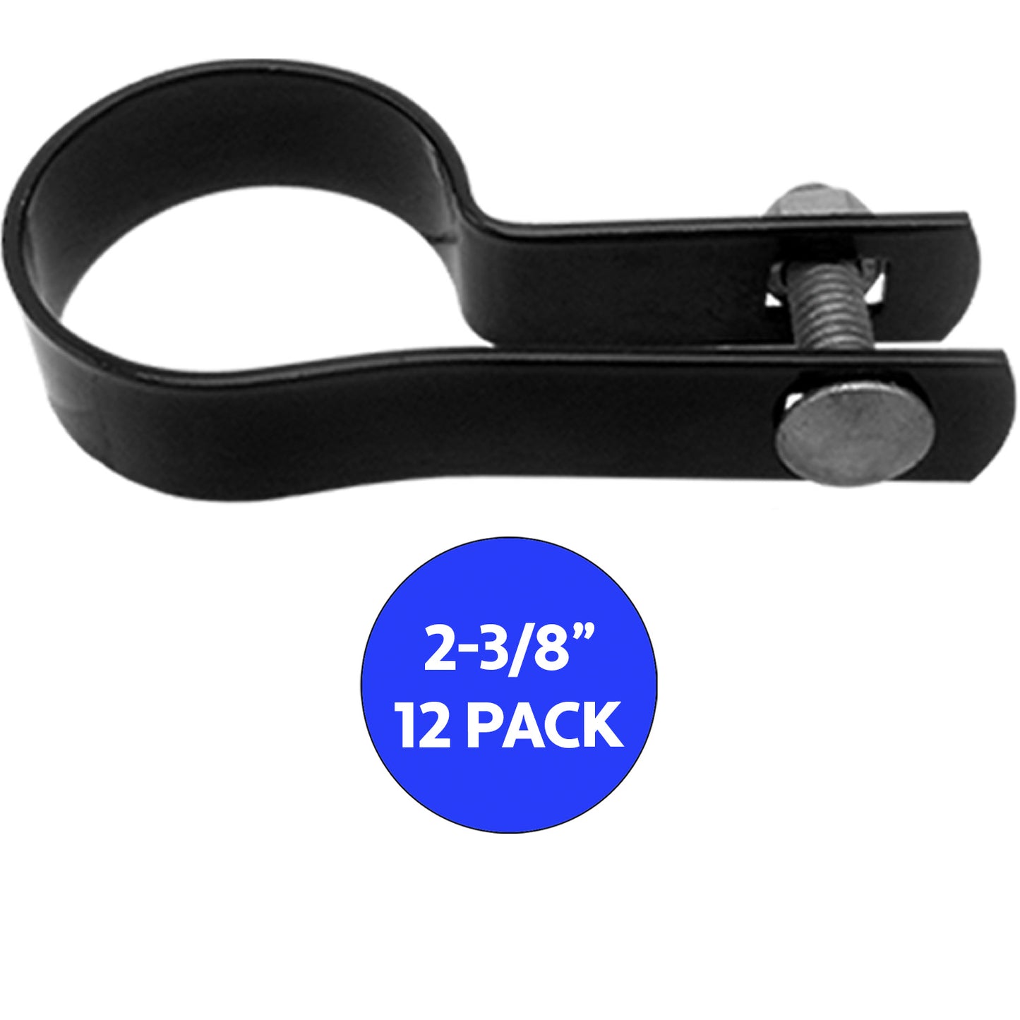 Tension Bands for Chain Link Fence - BLACK Powder Coated Chain Link Tension Band