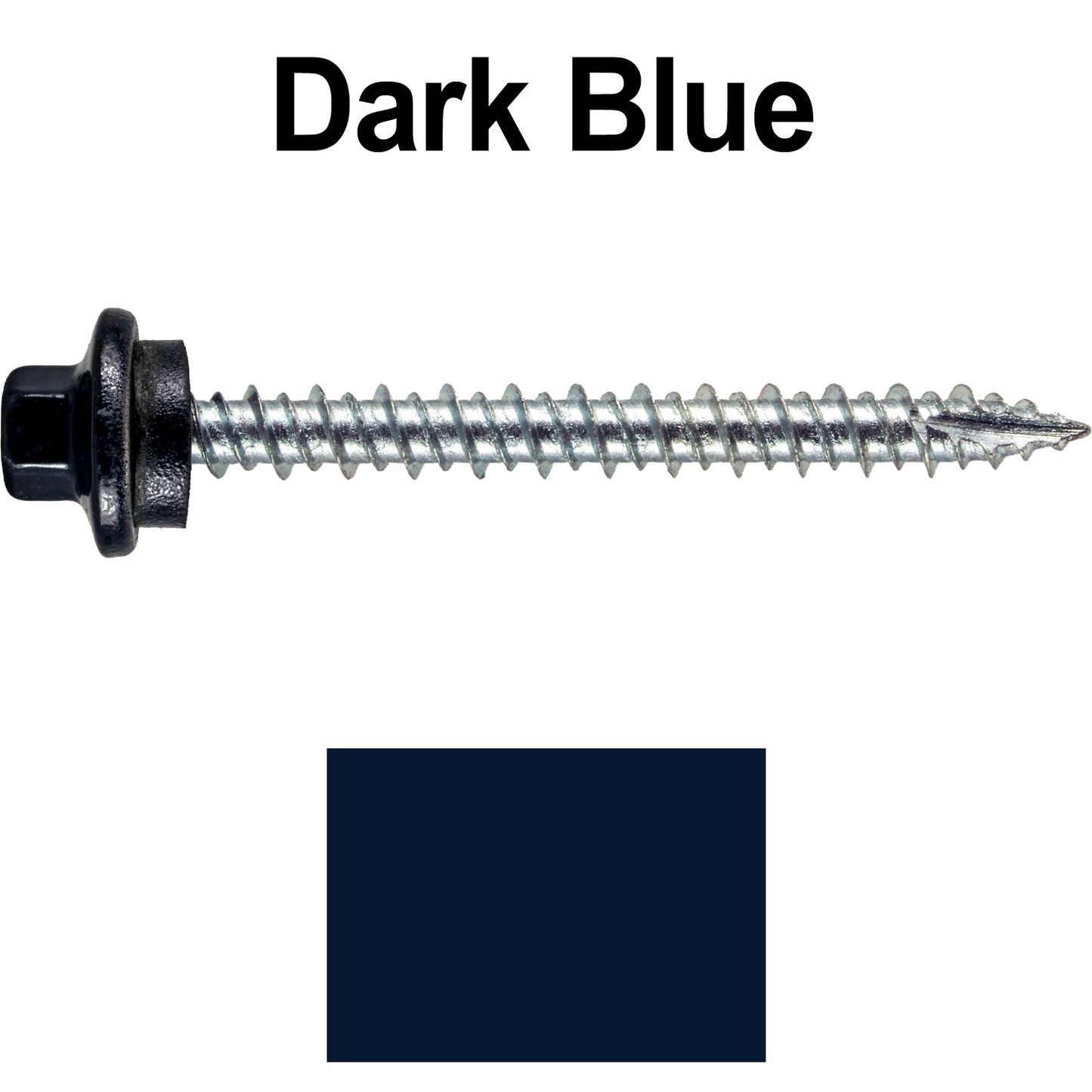 10 x 2” - STAINLESS HEX / ZINC Sheet Metal Roof Screw. Self starting metal to wood siding screws. EPDM washer. Colored head.