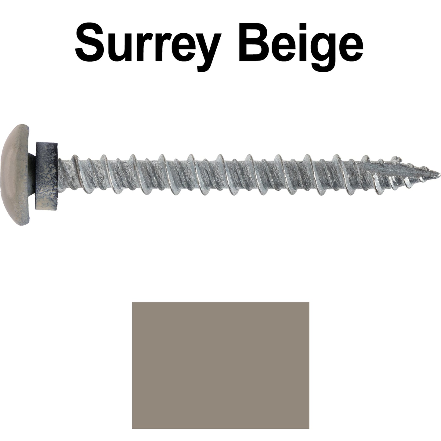 10 x 2" LOW PROFILE Star Head Roofing Screws - HI-LO Thread - Metal To Wood - T25 Torx Drive Head - EPDM washer.