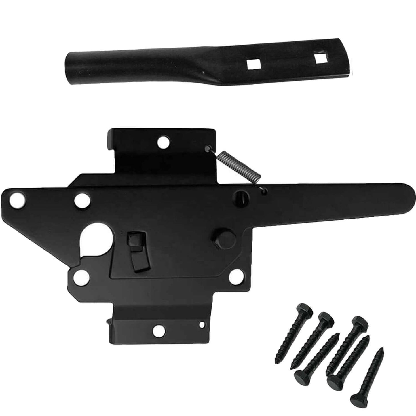 Jake Sales Gate Hardware Kits - Single/Double Gates, Dual Latch, Black Coated