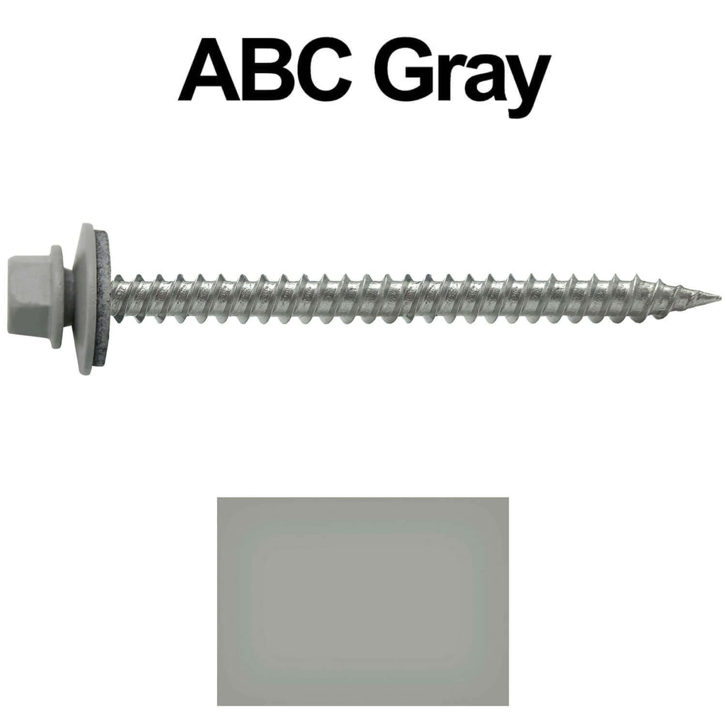9 x 2-1/2" - Stainless Steel Metal Roofing Screws - Hex Washer Head - Self starting metal to wood siding screws. EPDM washer. Colored head.
