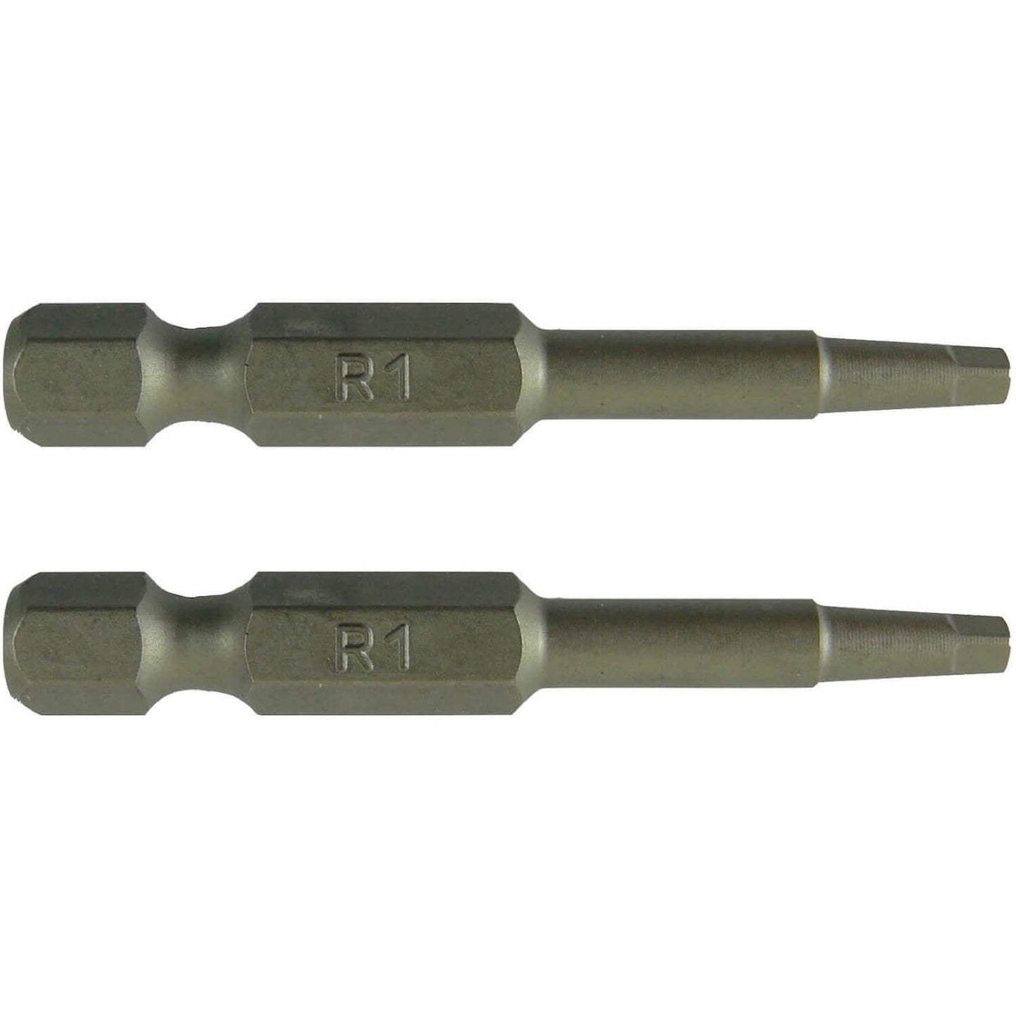 SQUARE BIT DRIVERS: 2 inch - #1, #2, #3 Robertson (R1/R2) - Quick-Change Shank