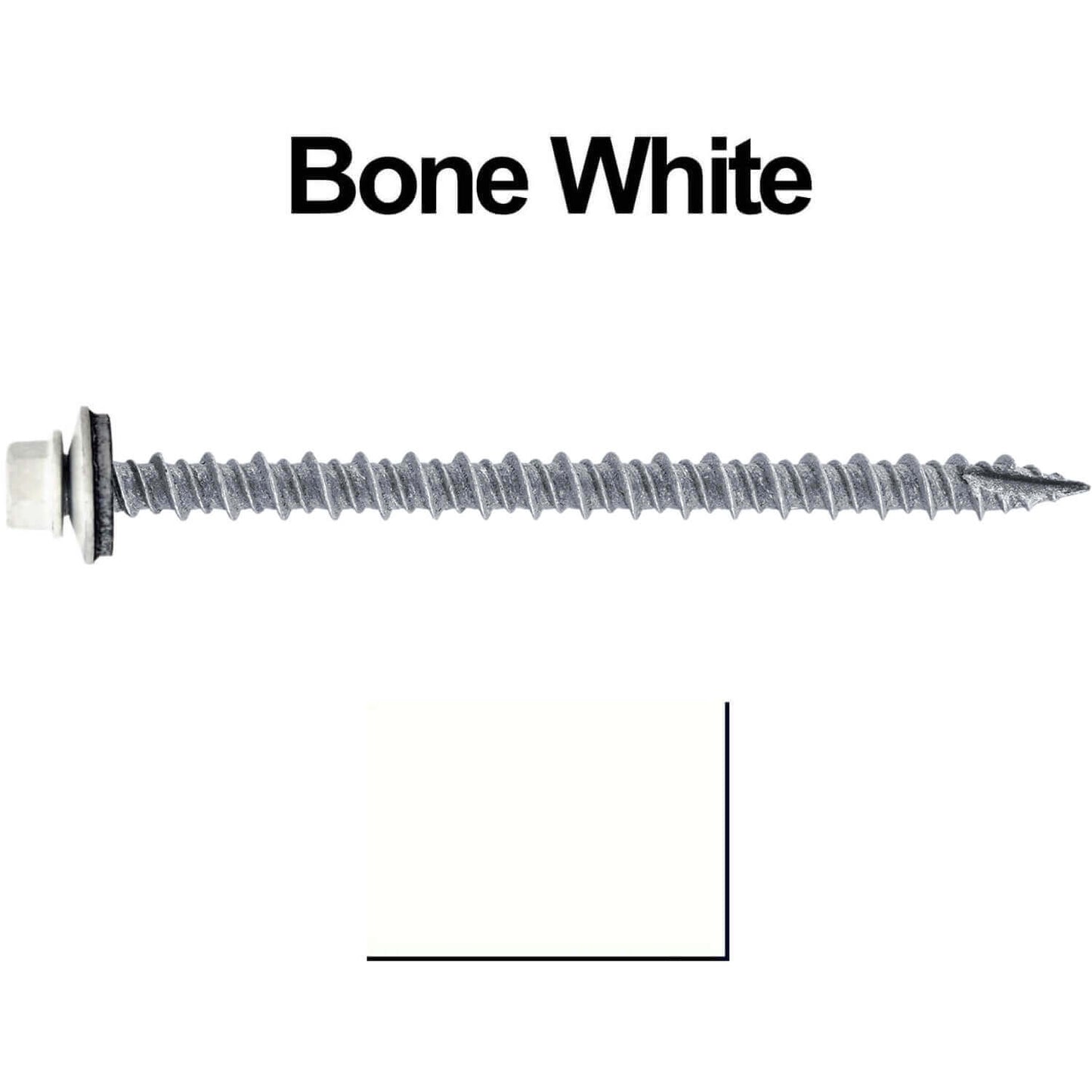 #10 x 3" Metal ROOFING SCREWS - Hex Washer Head - Self starting/self tapping - EPDM washer. Colored head.
