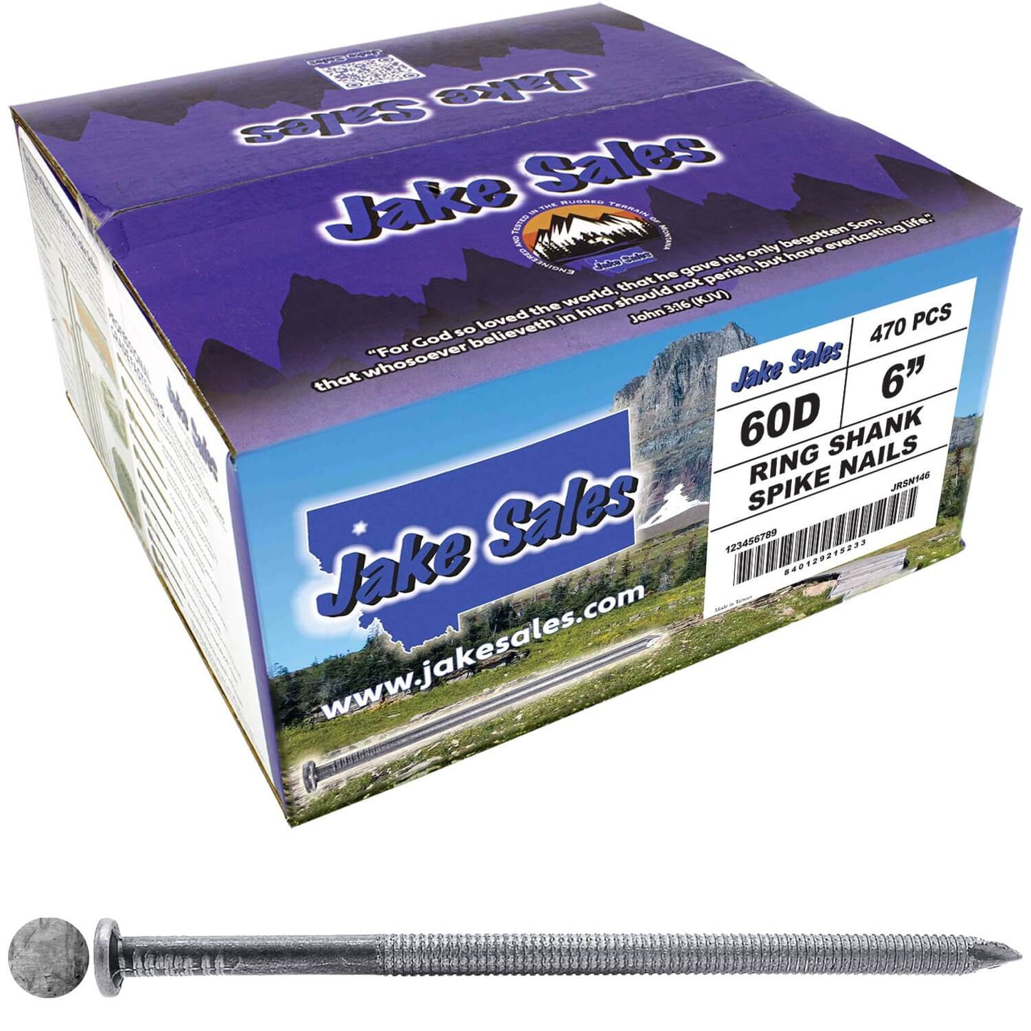 Ring Shank Common Bright and Spike Nails - Used for landscaping timbers, railroad ties, pole barns and load bearing structures